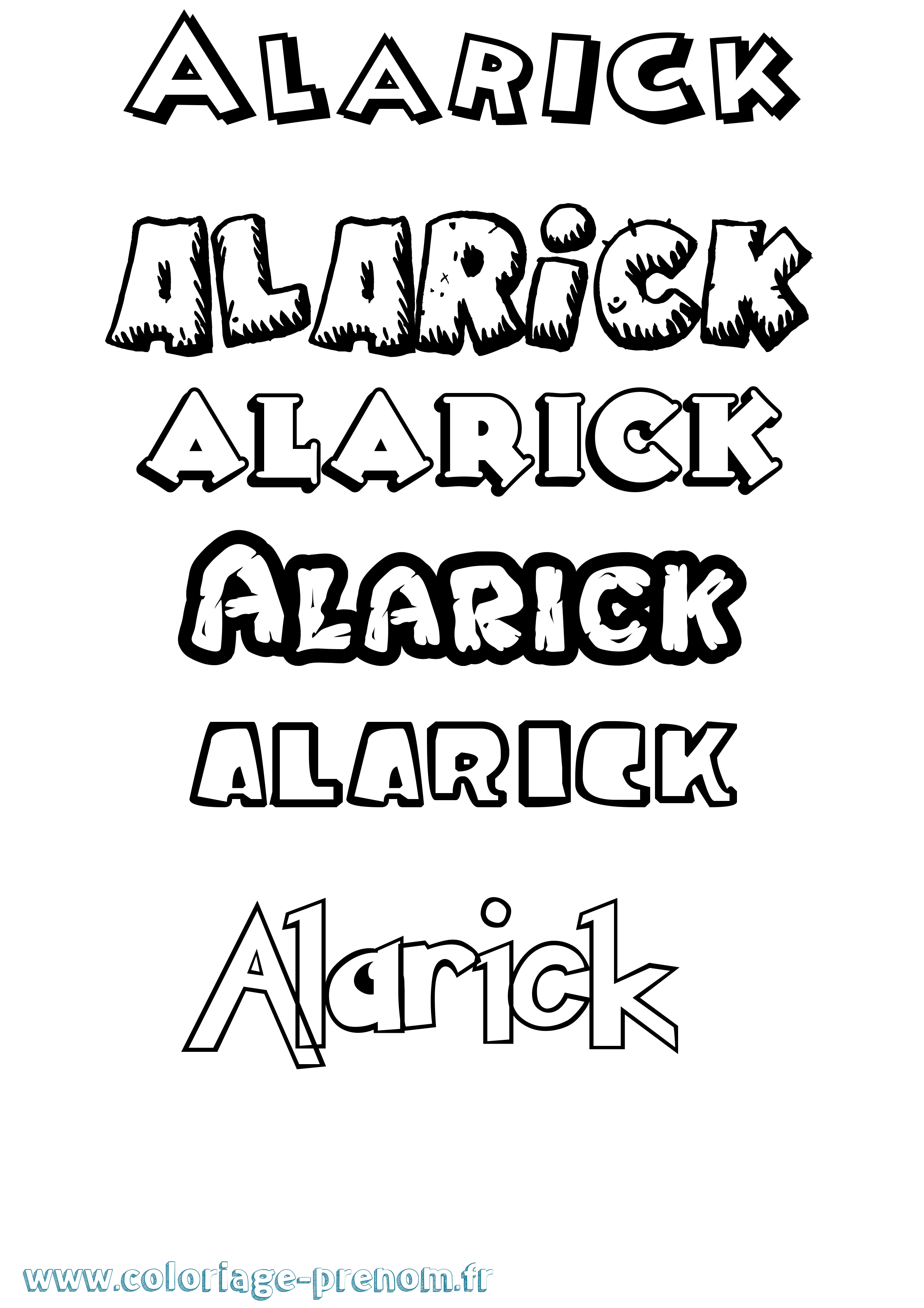 Coloriage Alarick Coloriage prénom Alarick