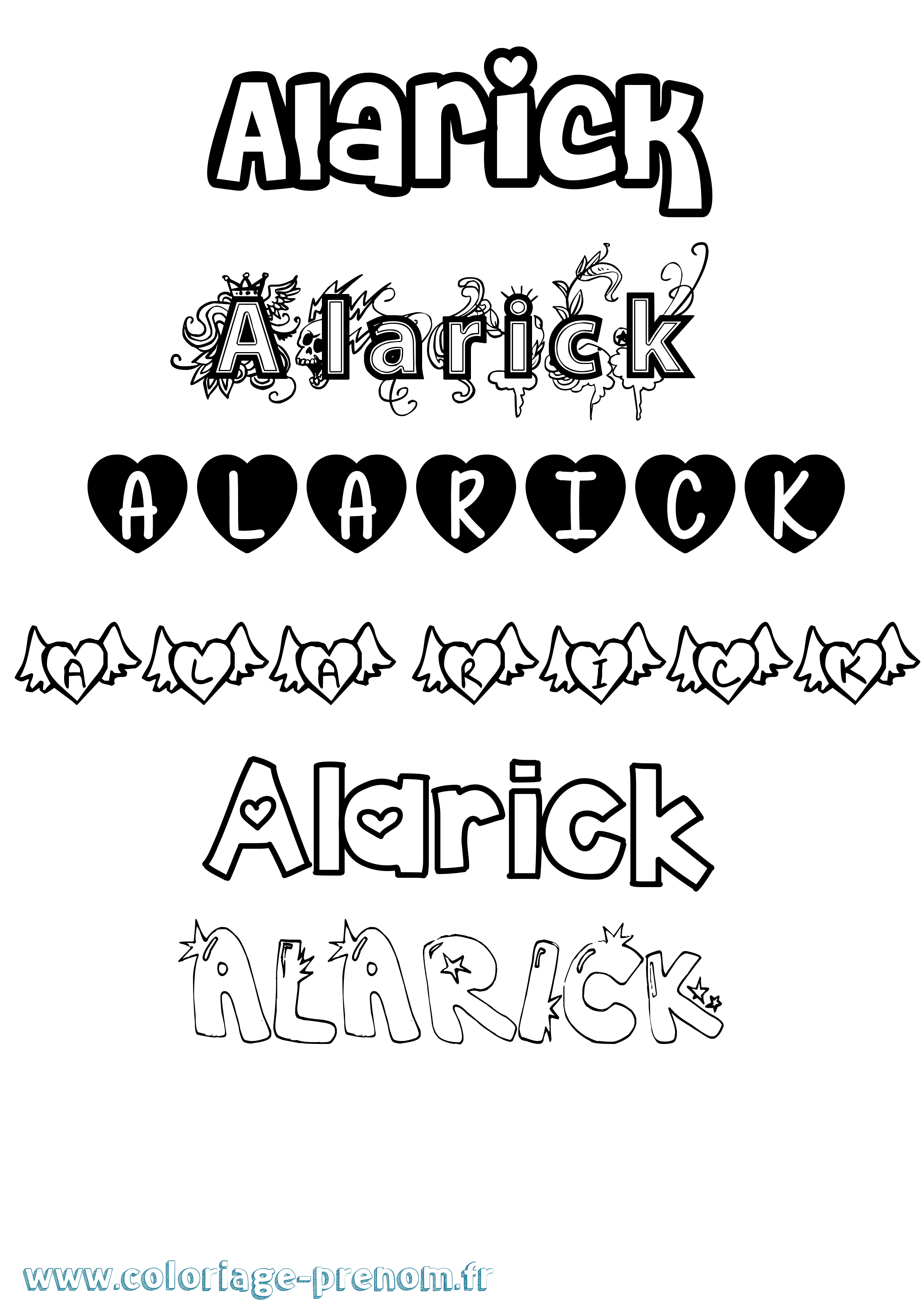 Coloriage Alarick Coloriage prénom Alarick