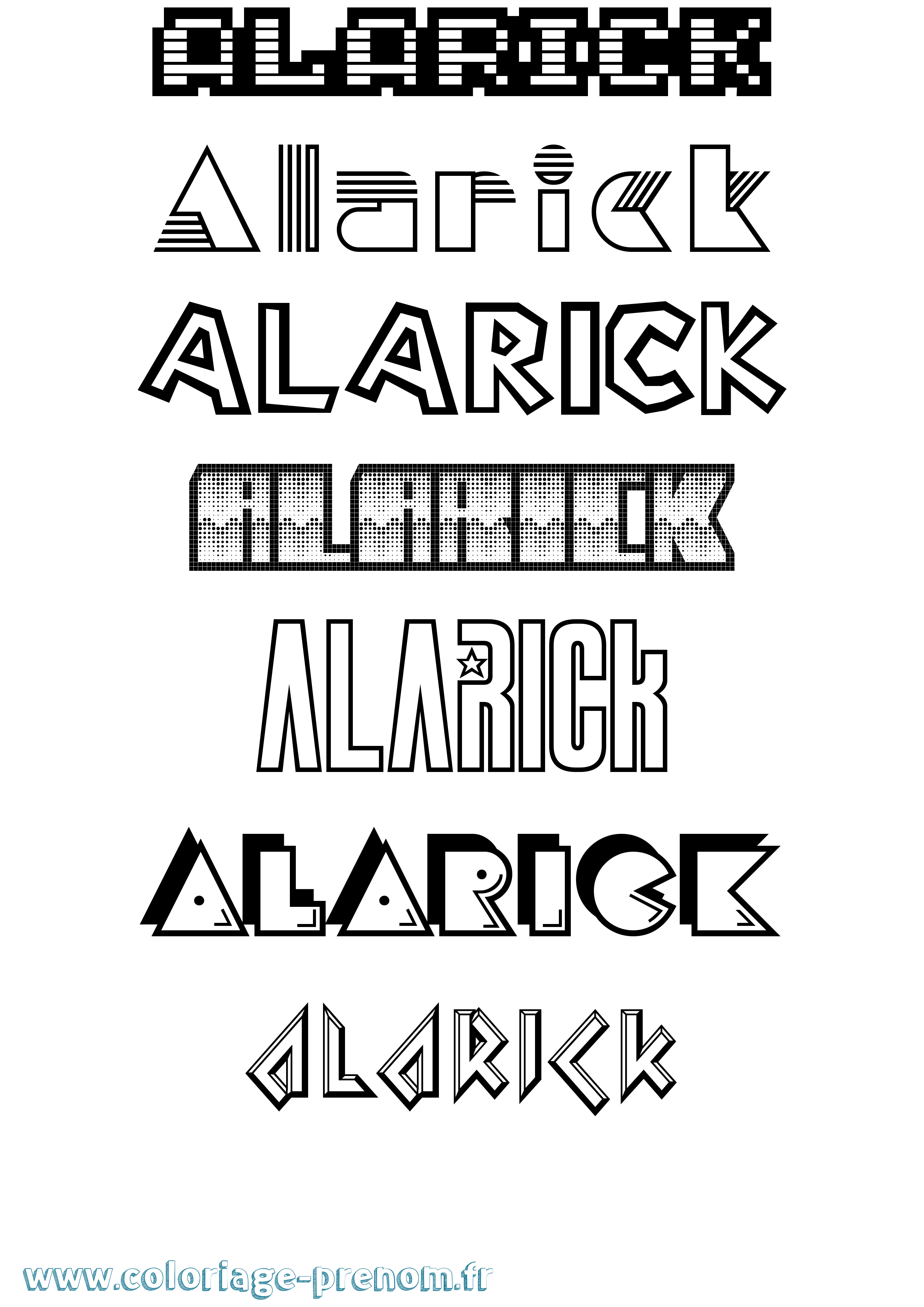 Coloriage Alarick Coloriage prénom Alarick