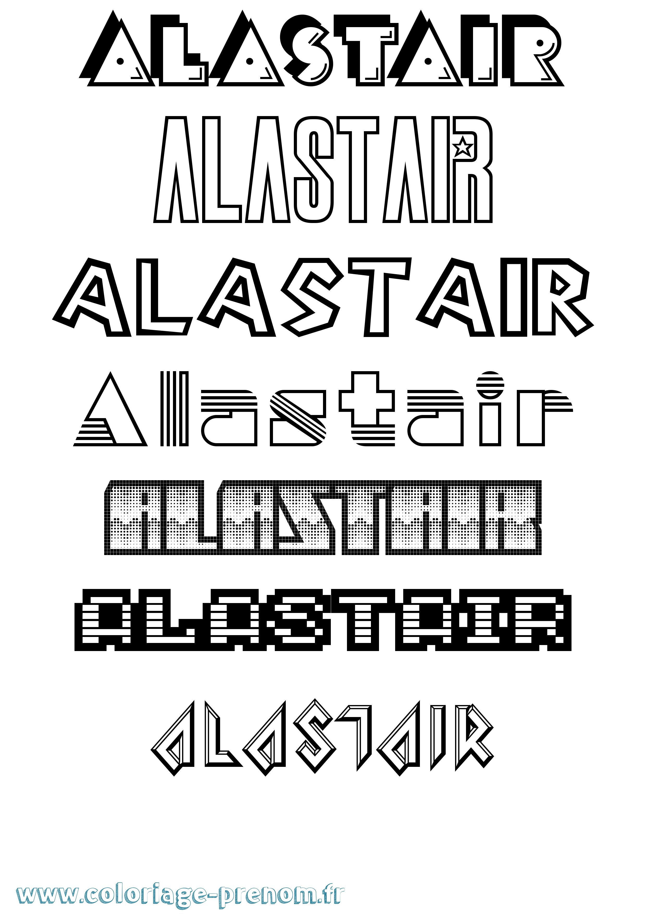Coloriage Alastair Jeux Vidéos Coloriage prénom Alastair Jeux Vidéos