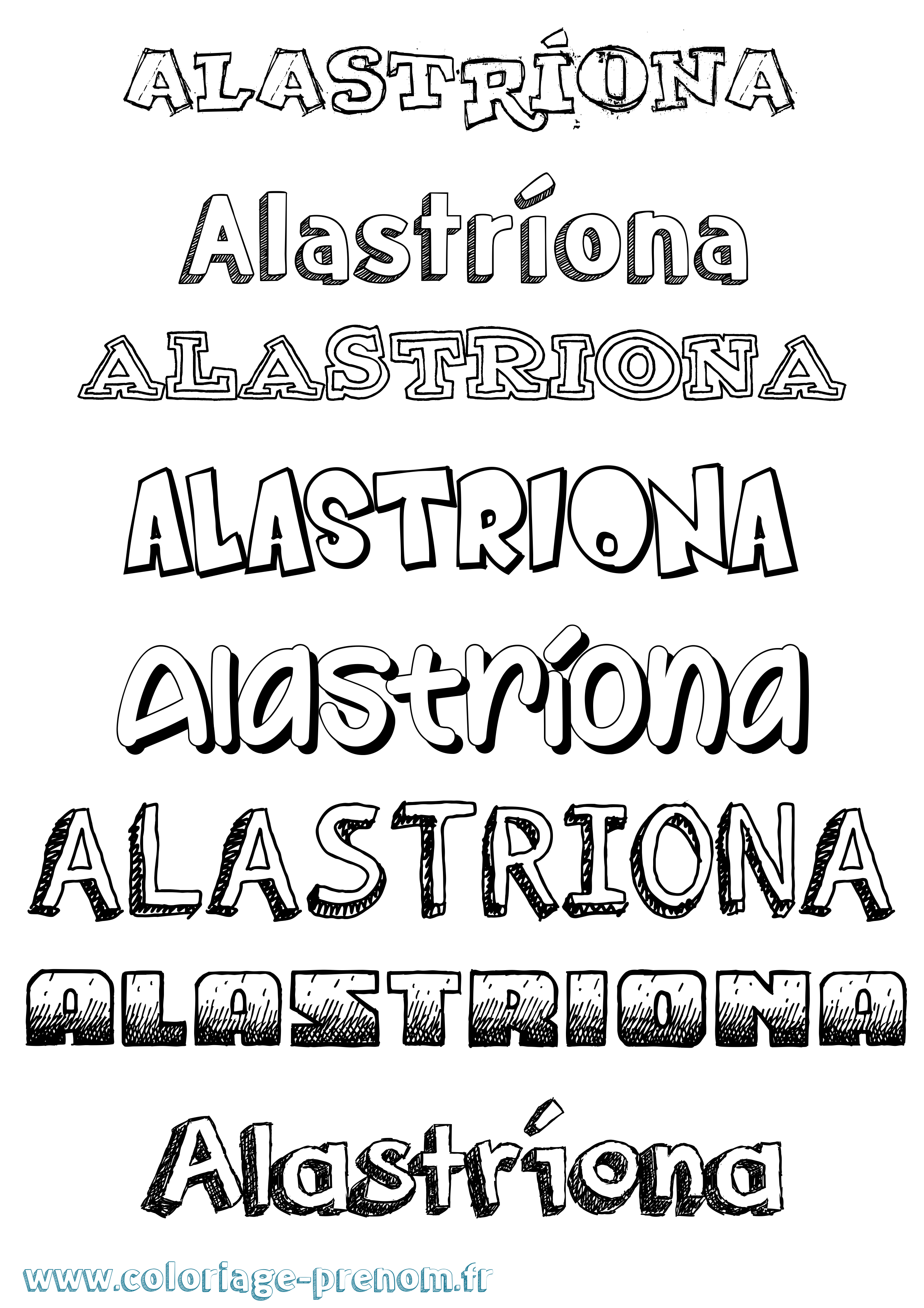 Coloriage Alastríona Dessiné Coloriage prénom Alastríona Dessiné