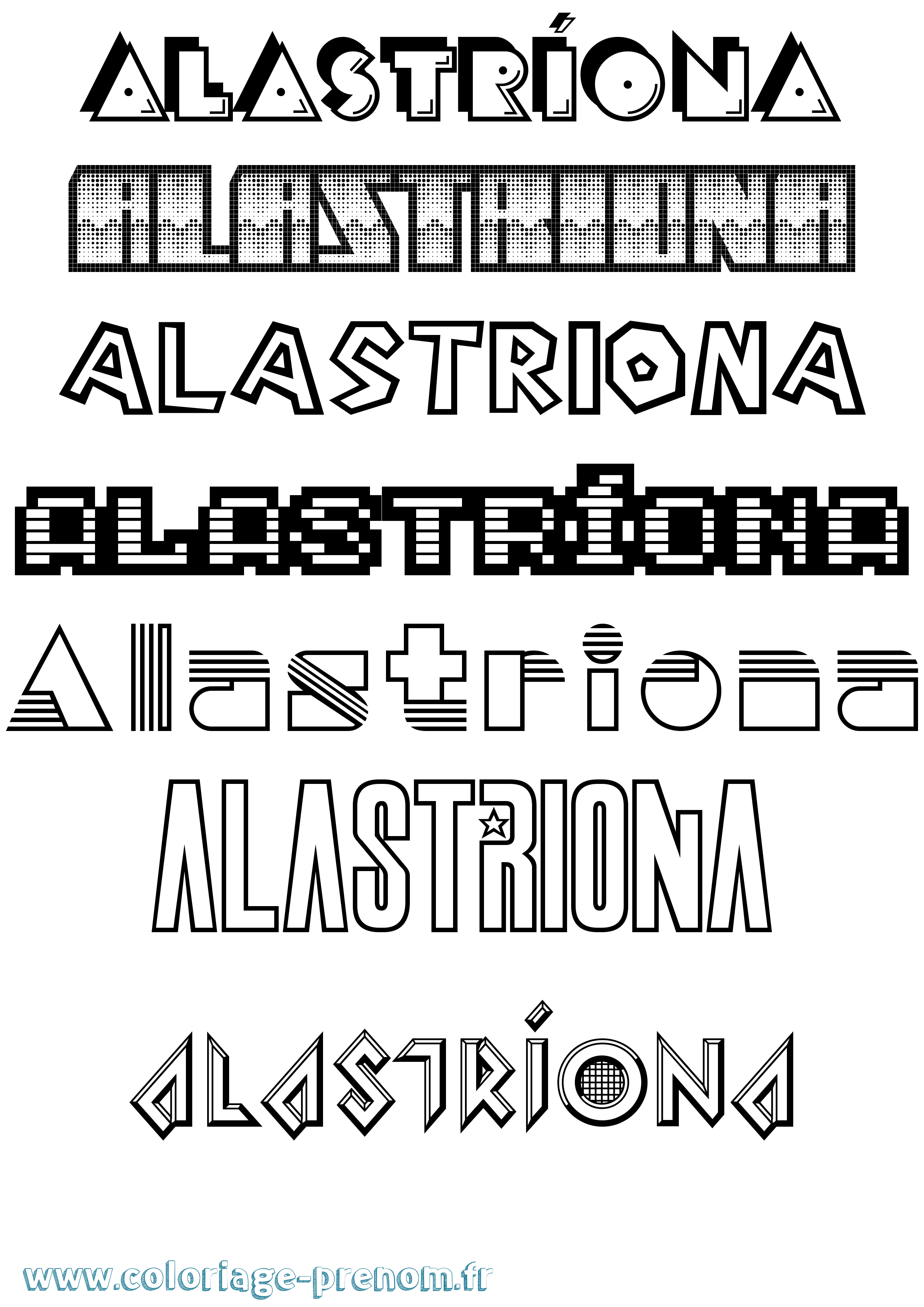 Coloriage Alastríona Jeux Vidéos Coloriage prénom Alastríona Jeux Vidéos