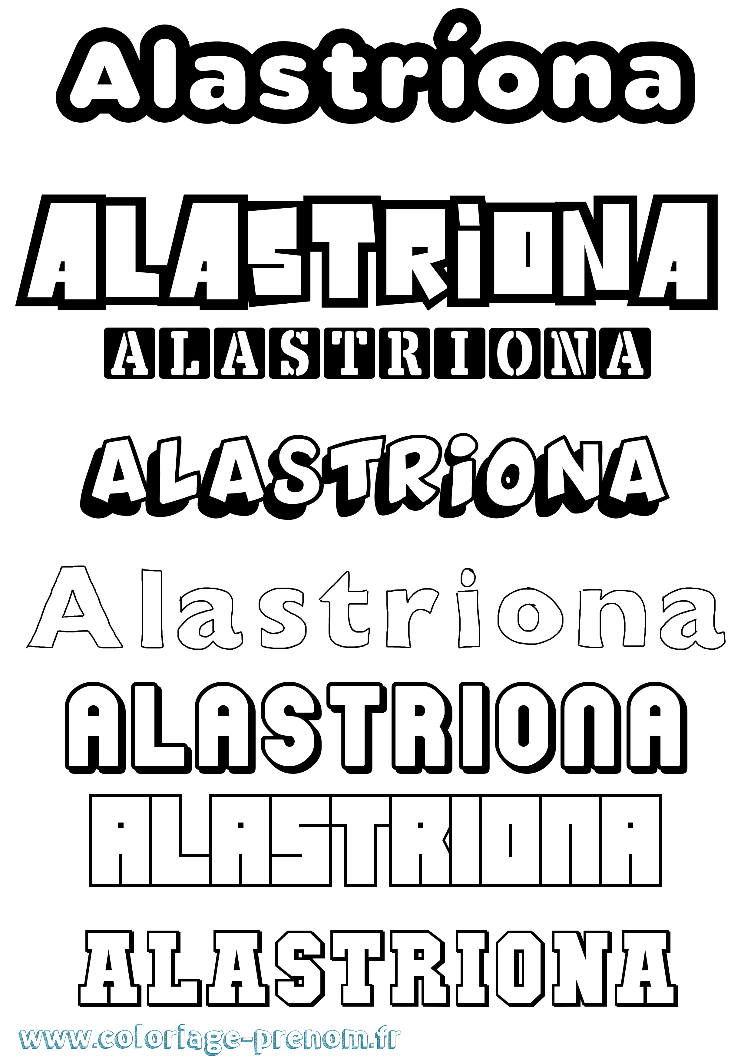 Coloriage Alastríona Simple Coloriage prénom Alastríona Simple