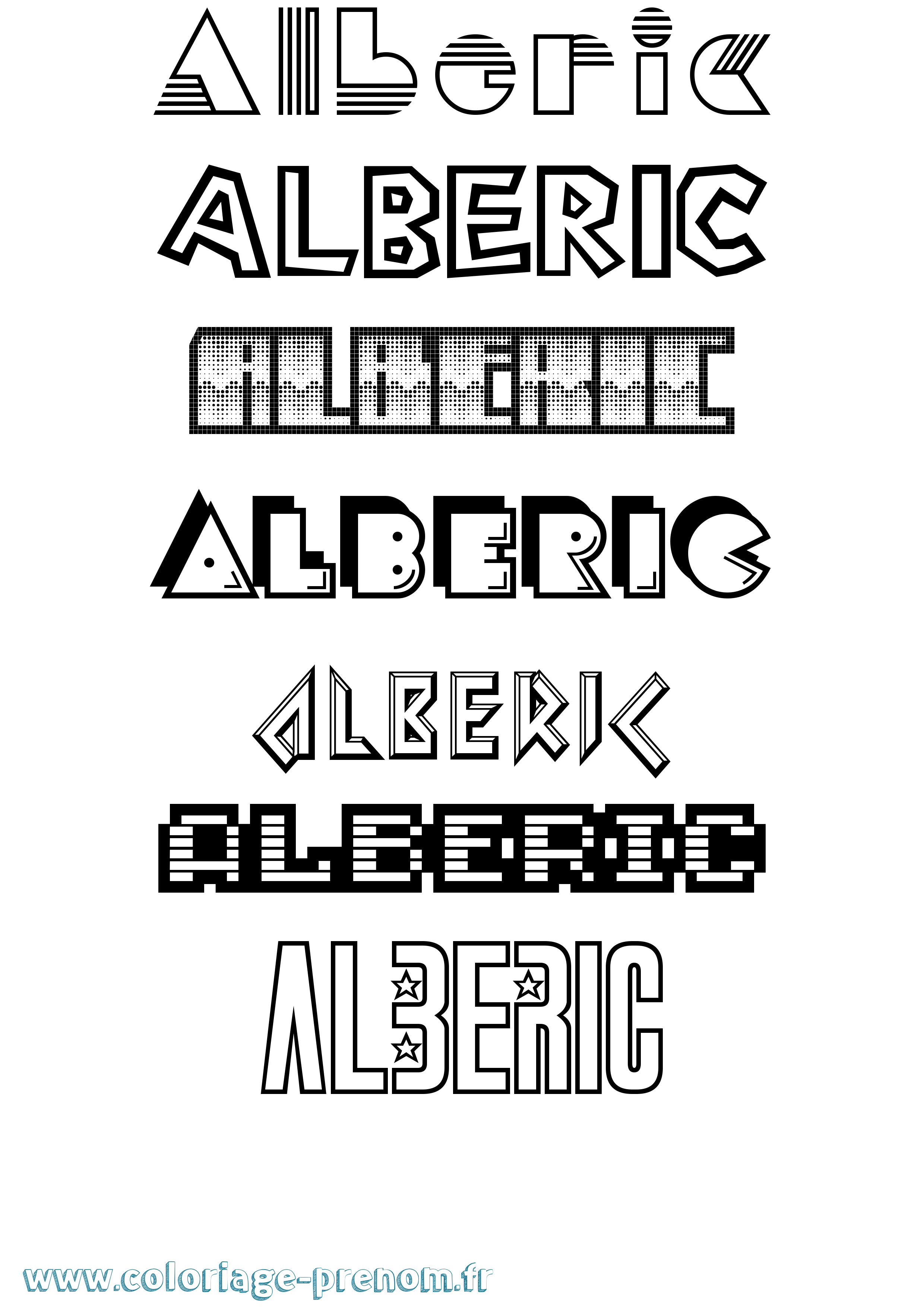 Coloriage prénom Alberic Jeux Vidéos
