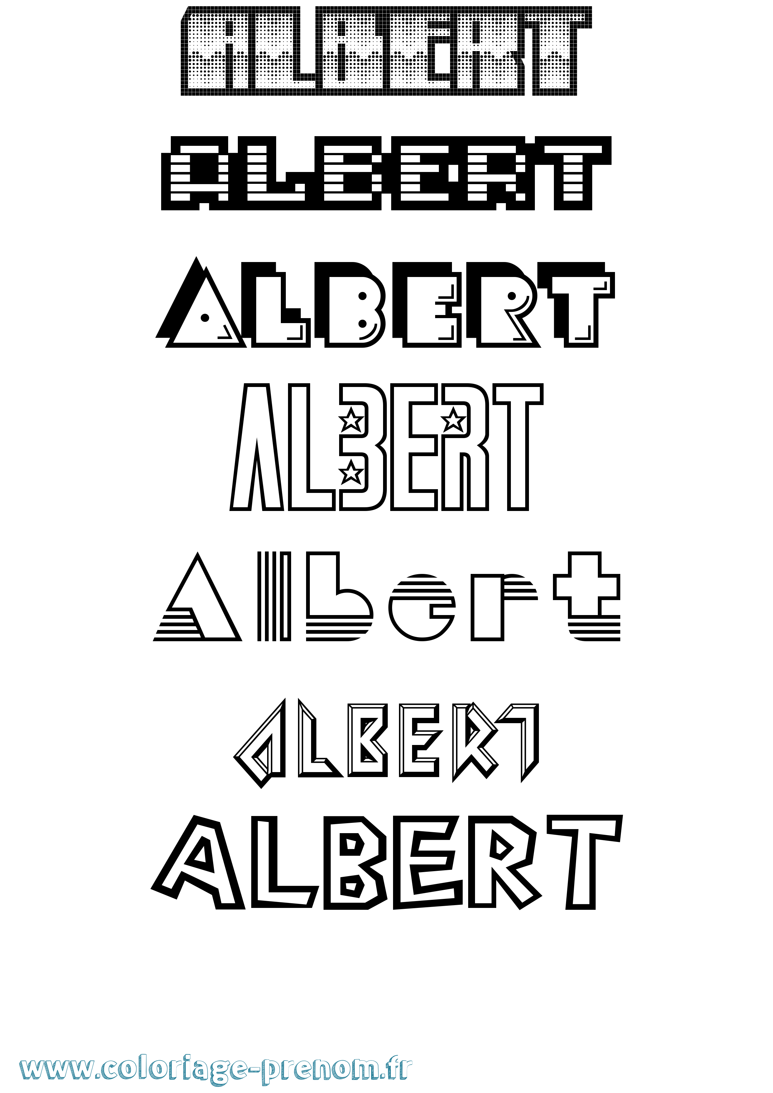 Coloriage Albert Jeux Vidéos Coloriage prénom Albert Jeux Vidéos