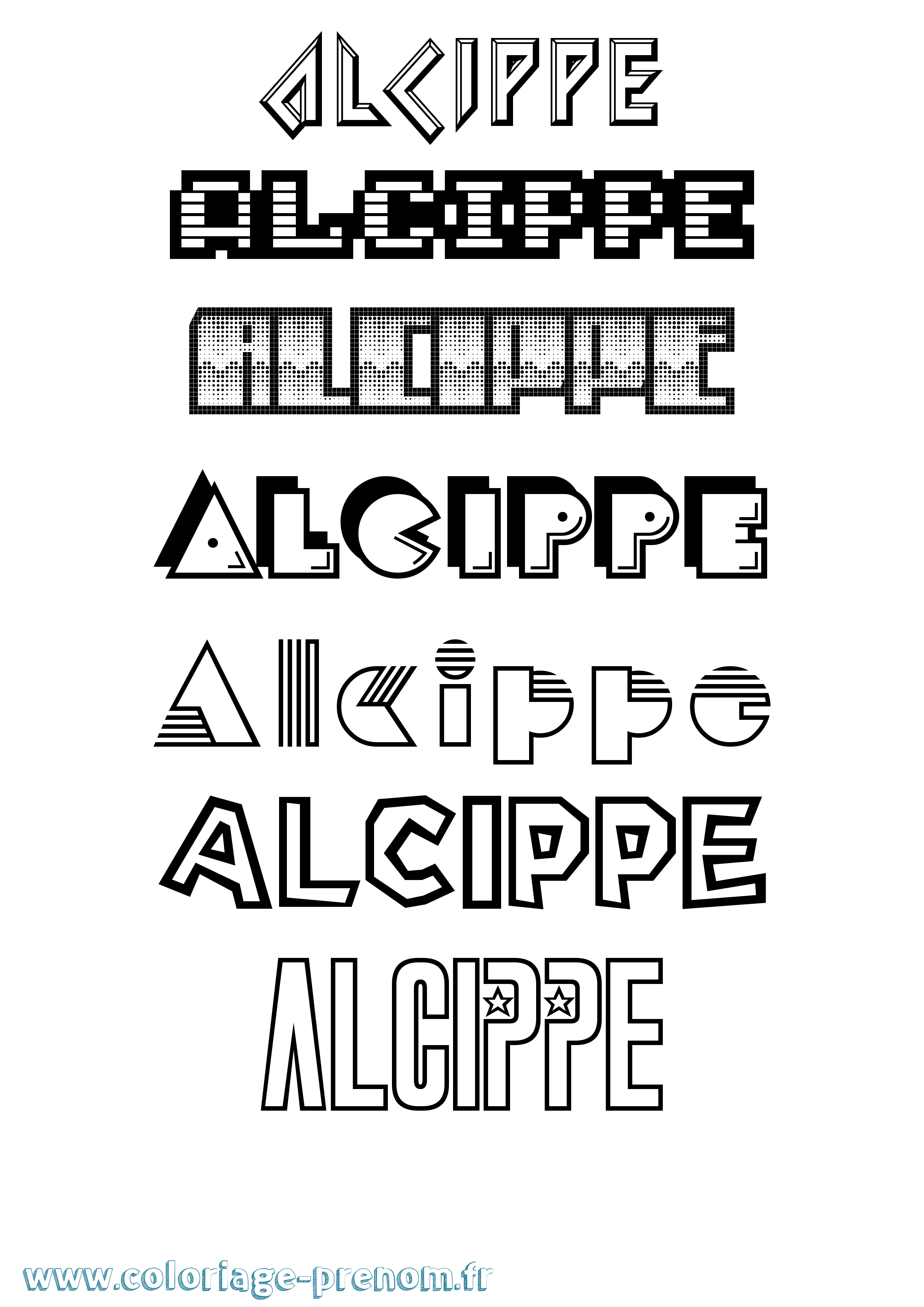 Coloriage Alcippe Jeux Vidéos Coloriage prénom Alcippe Jeux Vidéos
