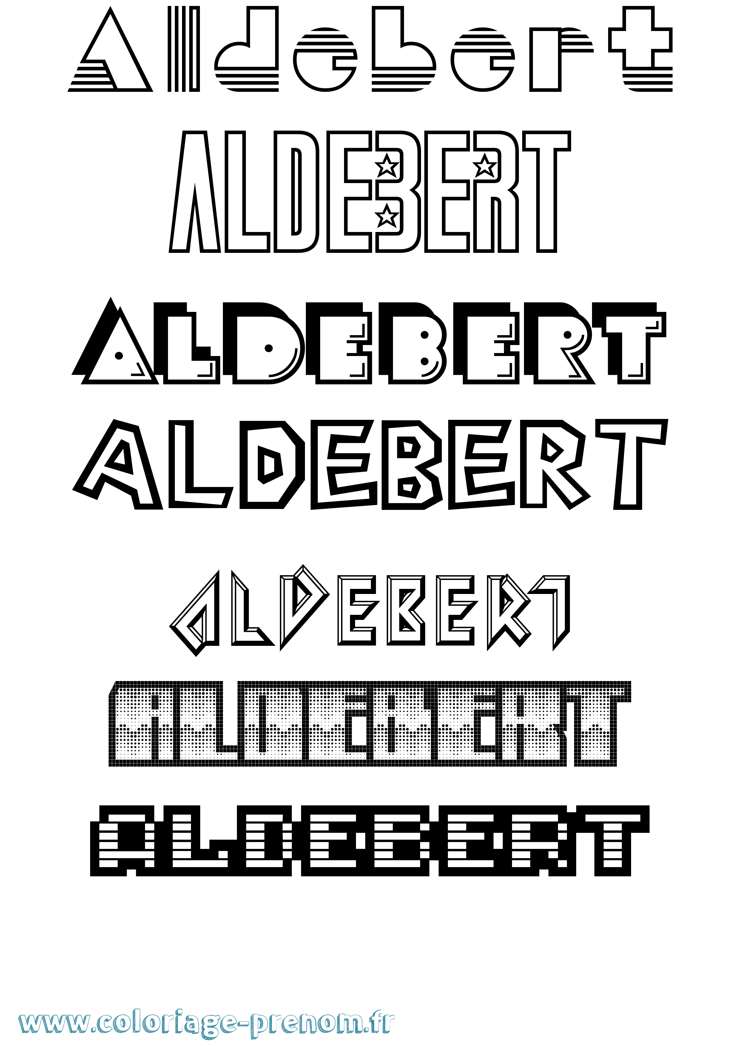 Coloriage prénom Aldebert Jeux Vidéos