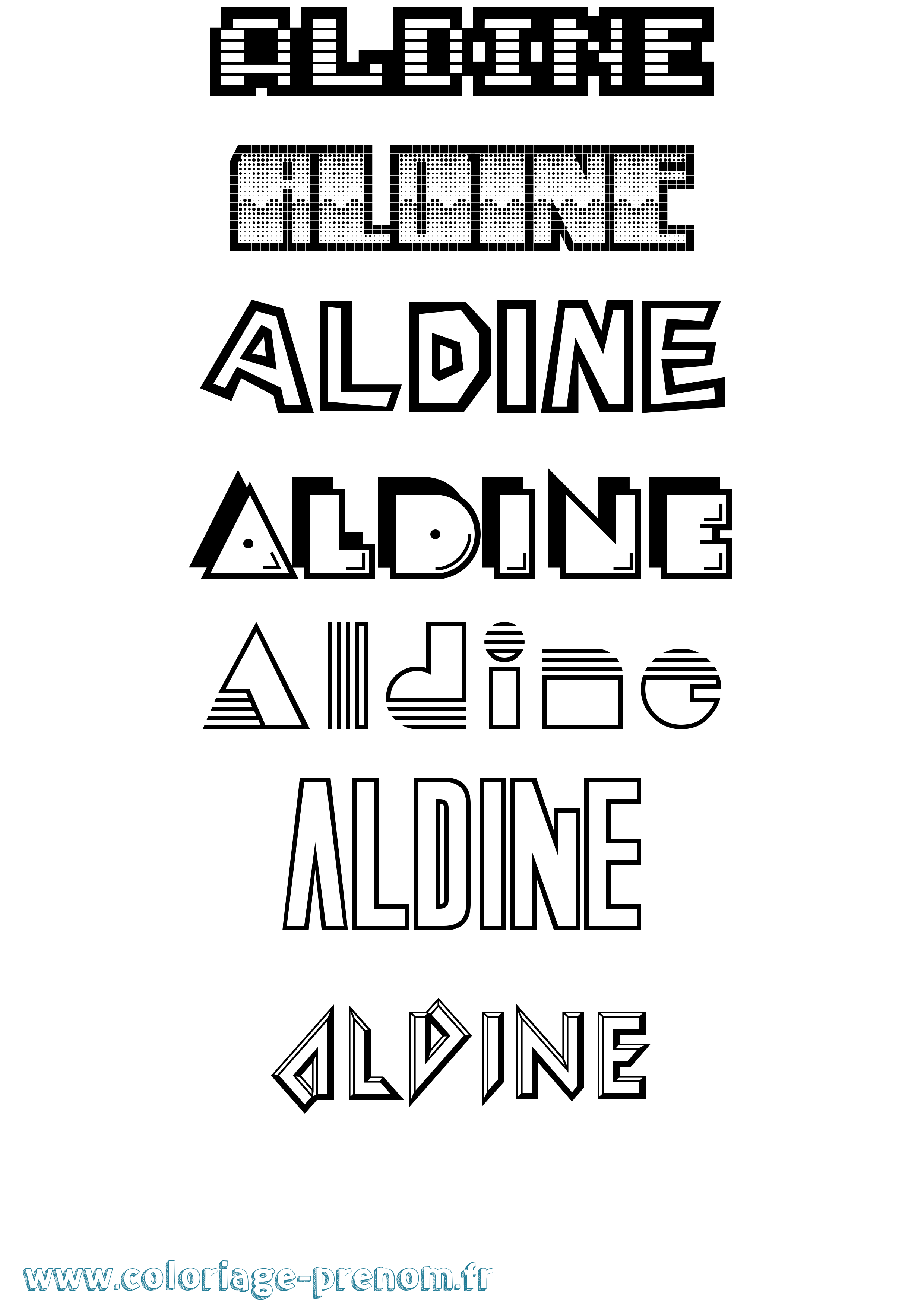 Coloriage Aldine Jeux Vidéos Coloriage prénom Aldine Jeux Vidéos
