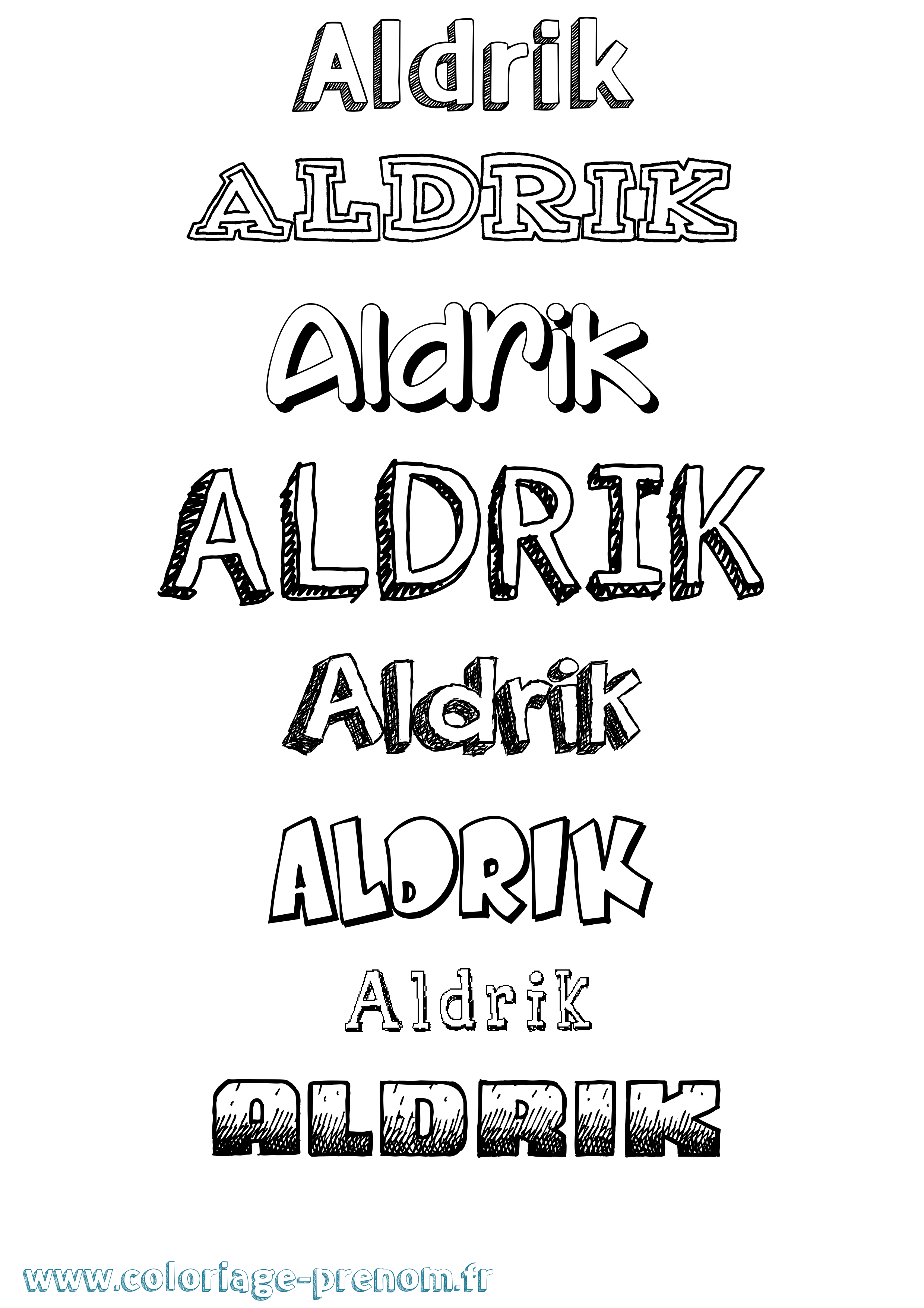 Coloriage Aldrik Dessiné Coloriage prénom Aldrik Dessiné