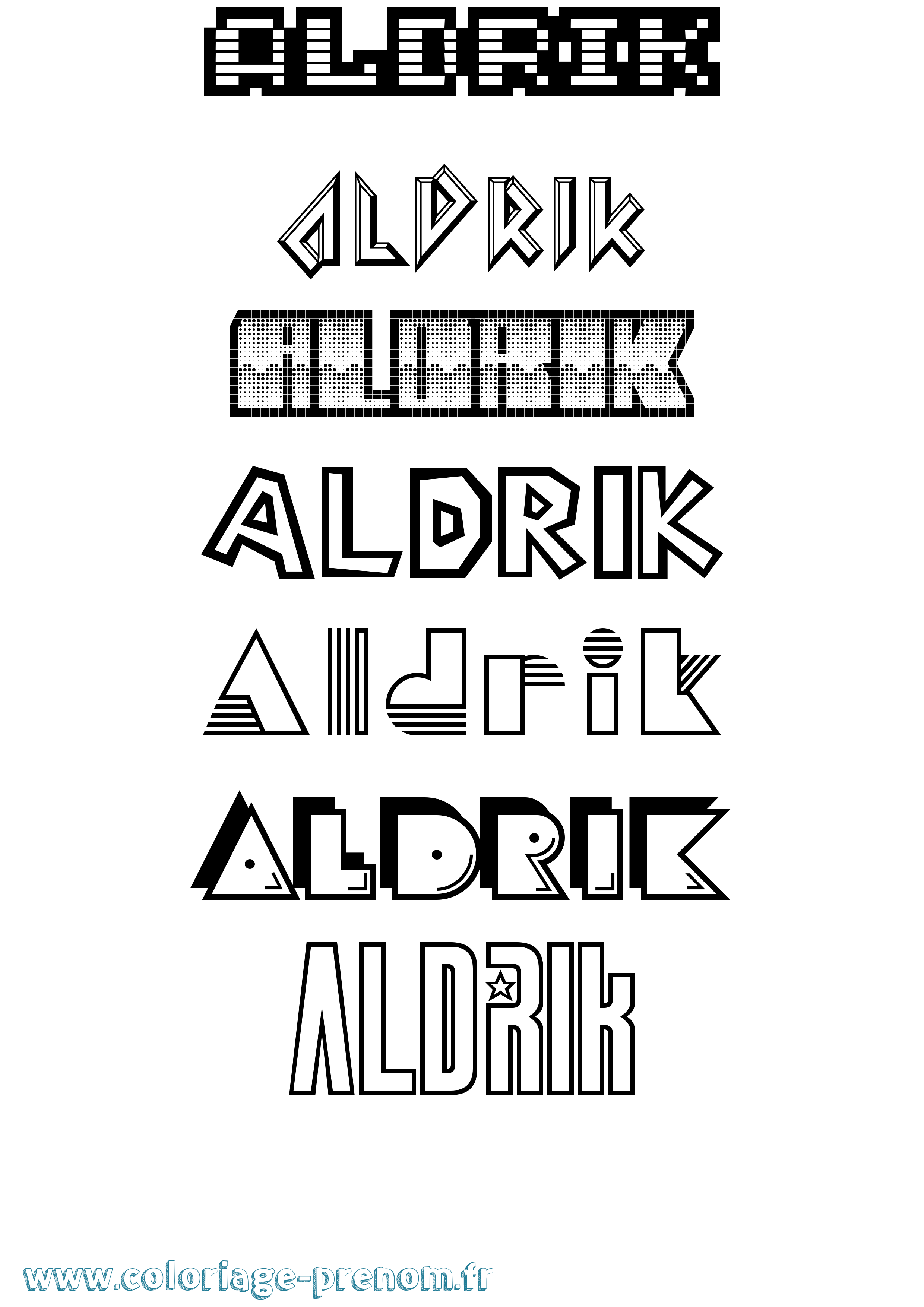 Coloriage Aldrik Jeux Vidéos Coloriage prénom Aldrik Jeux Vidéos
