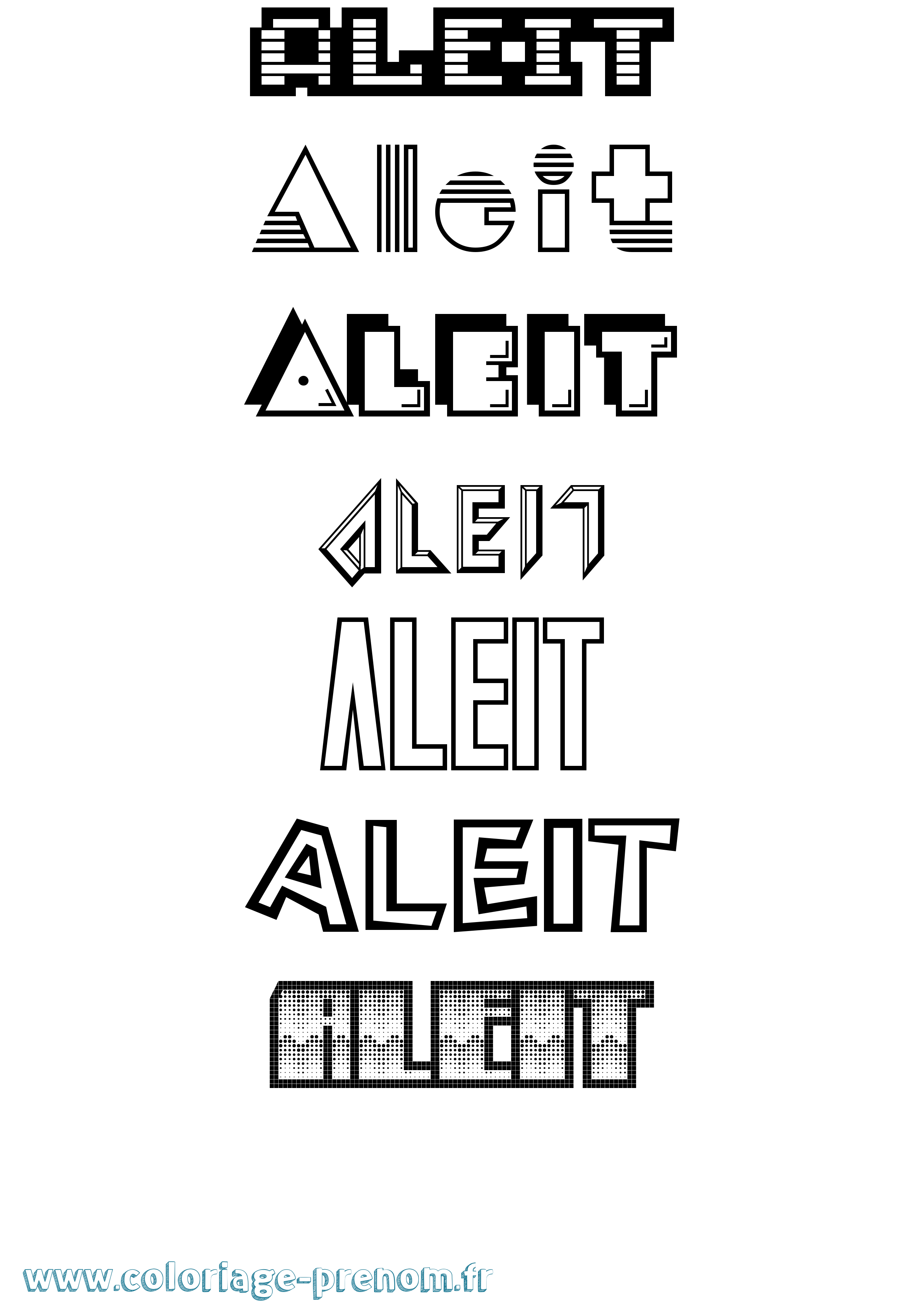 Coloriage Aleit Jeux Vidéos Coloriage prénom Aleit Jeux Vidéos