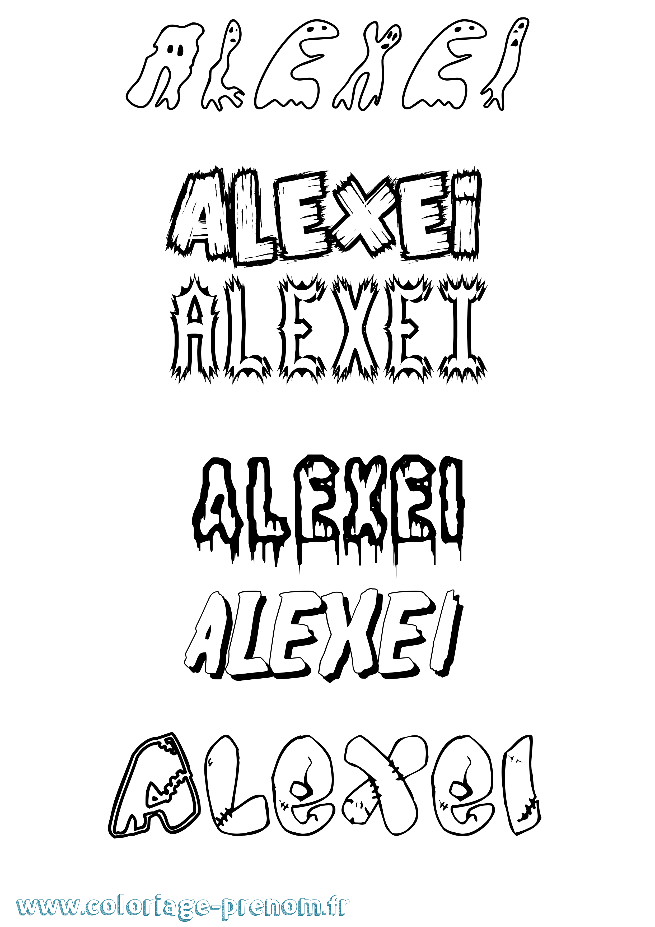 Coloriage Alexei Frisson Coloriage prénom Alexei Frisson