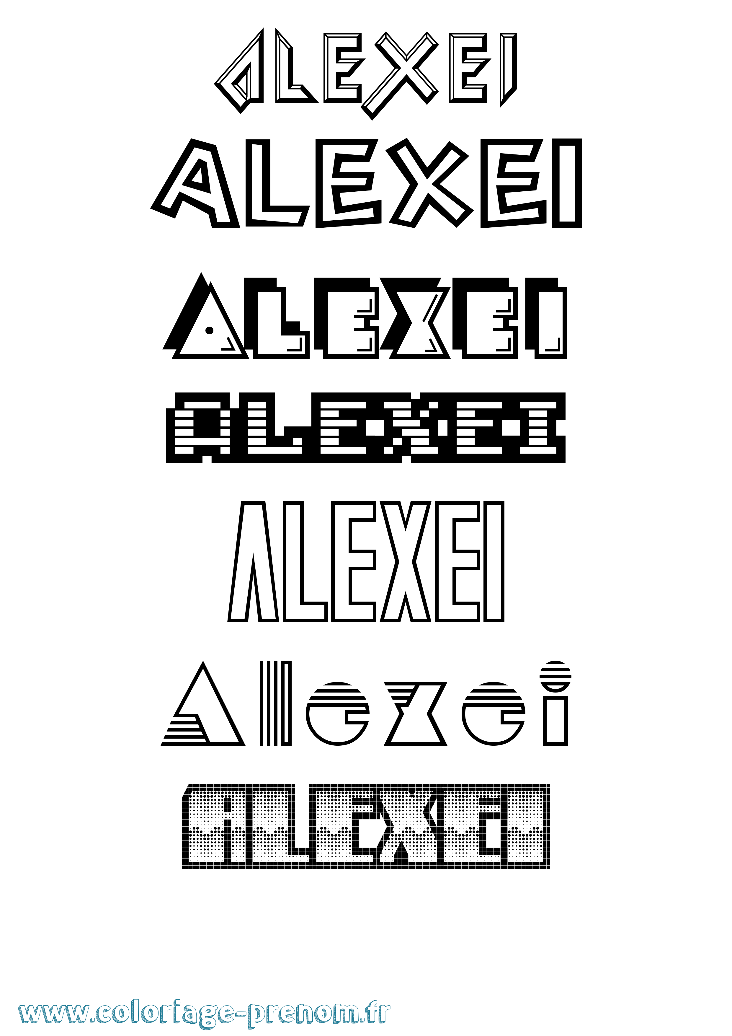 Coloriage Alexei Jeux Vidéos Coloriage prénom Alexei Jeux Vidéos