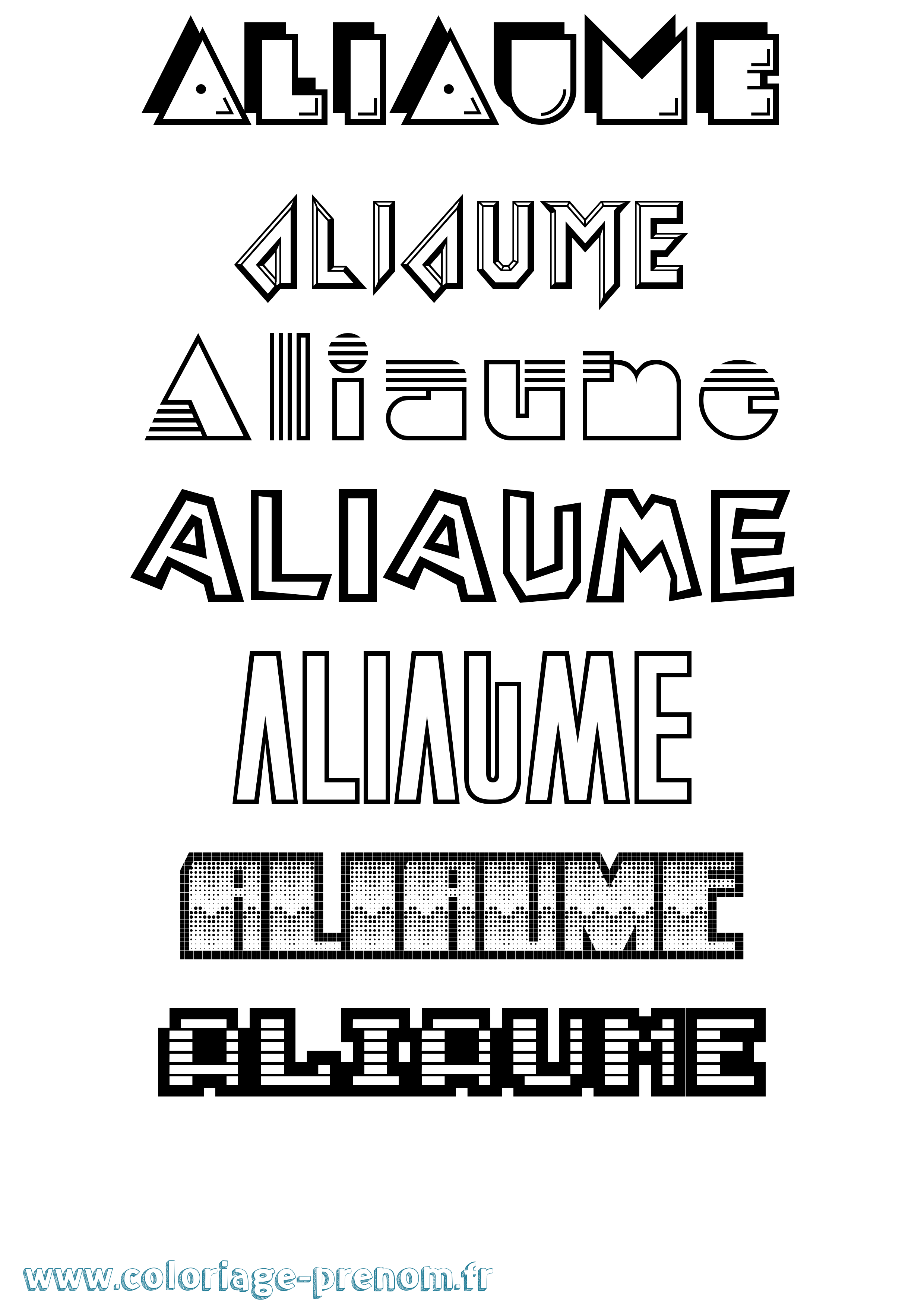 Coloriage Aliaume Jeux Vidéos Coloriage prénom Aliaume Jeux Vidéos