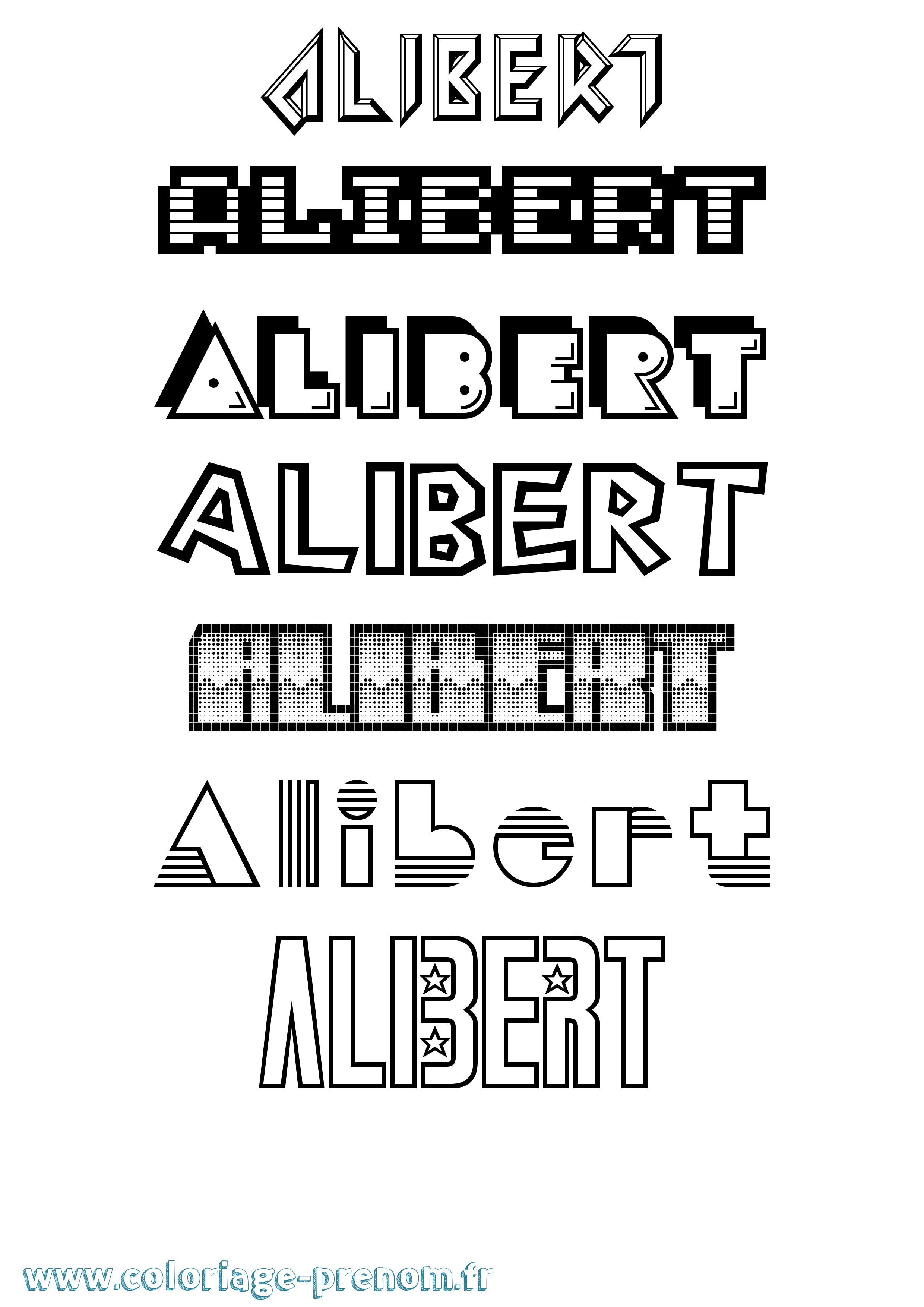 Coloriage prénom Alibert Jeux Vidéos