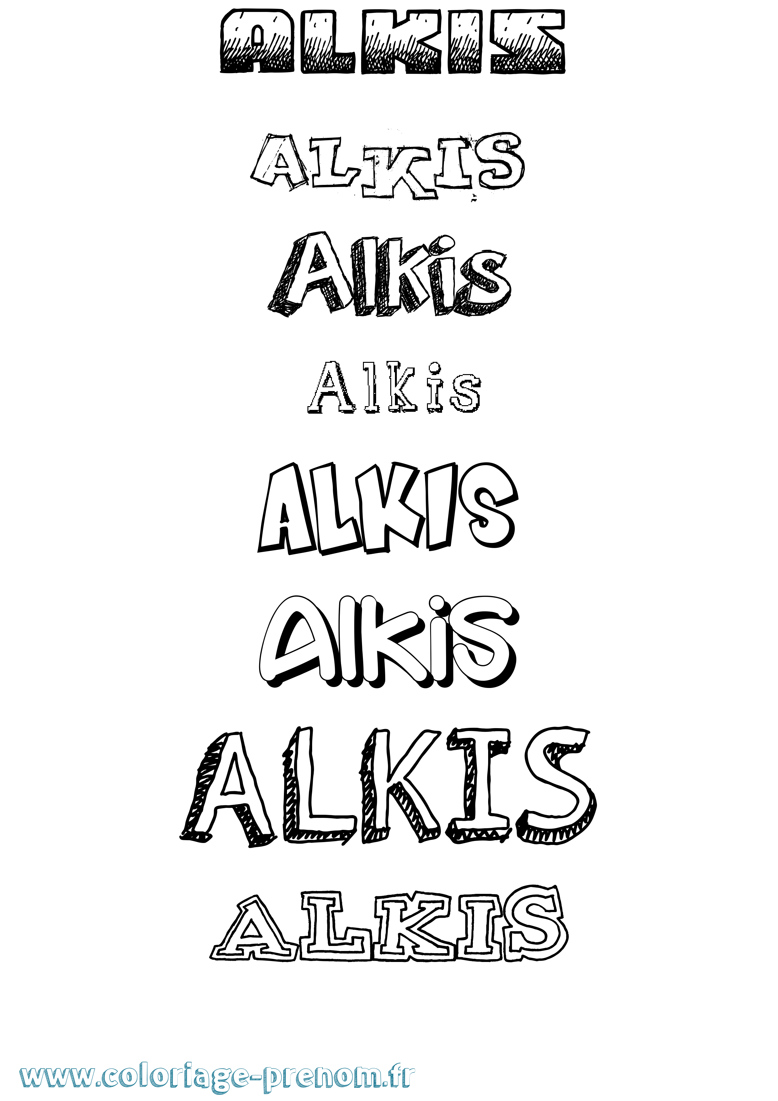 Coloriage Alkis Dessiné Coloriage prénom Alkis Dessiné