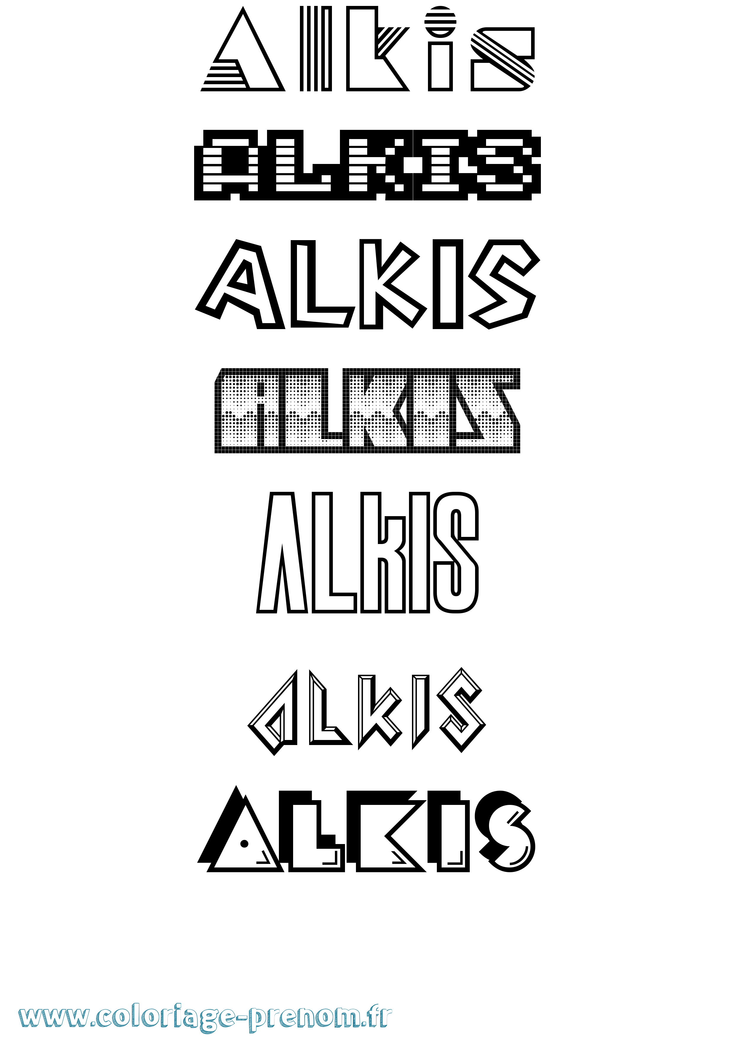 Coloriage Alkis Jeux Vidéos Coloriage prénom Alkis Jeux Vidéos