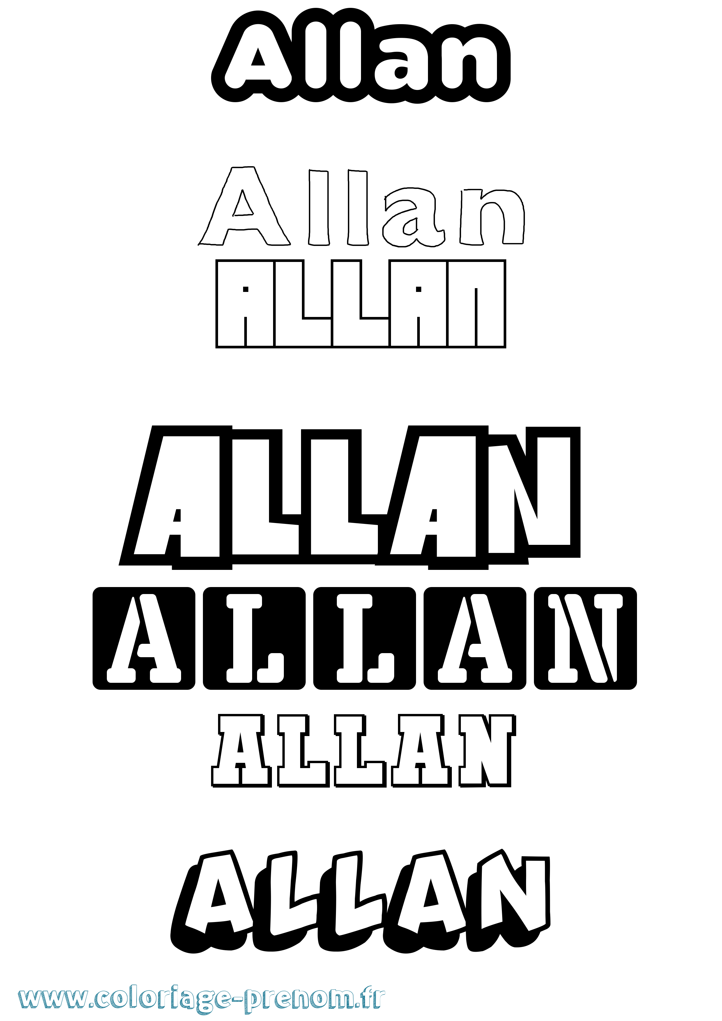 Coloriage Allan Coloriage prénom Allan