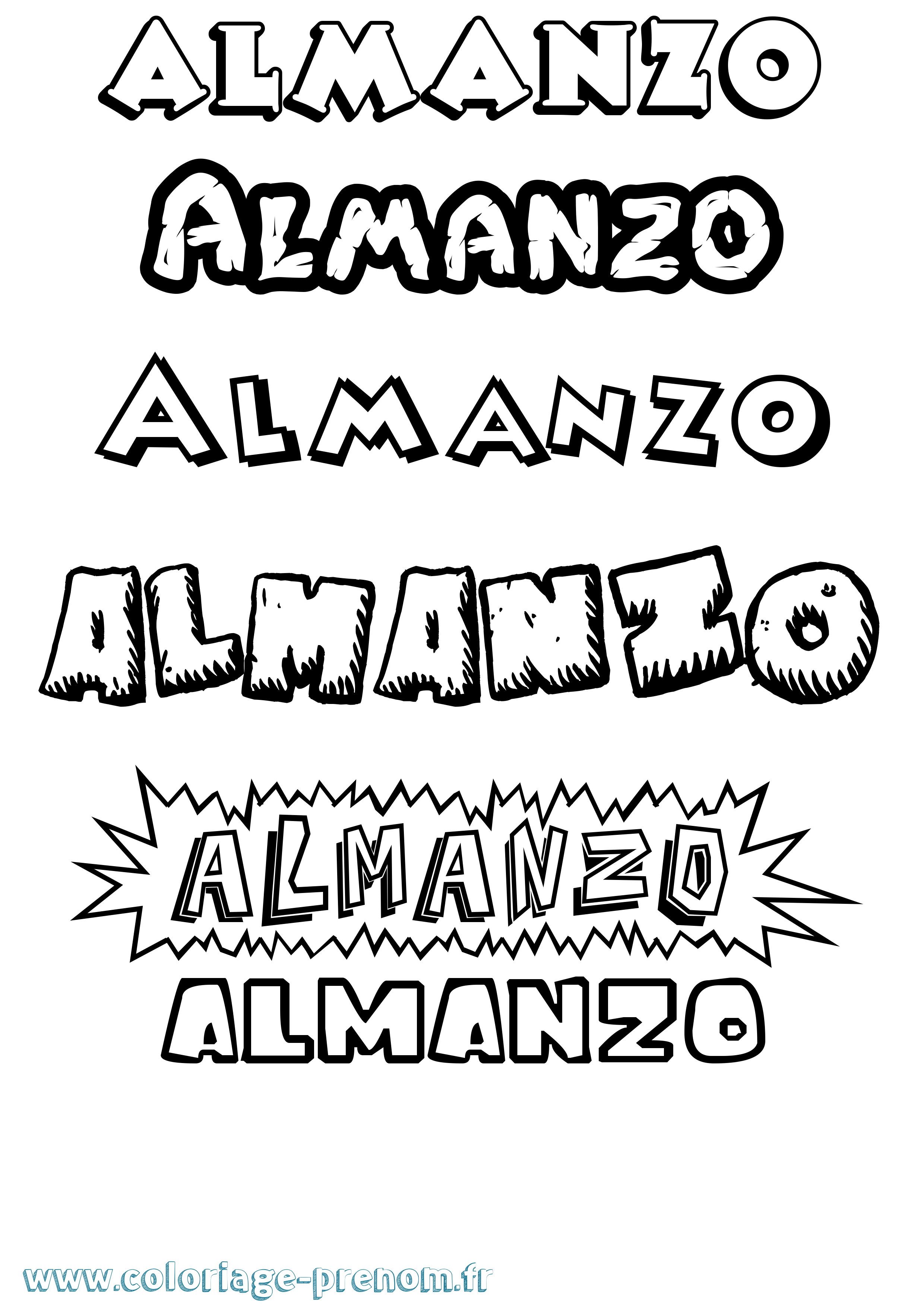 Coloriage Almanzo Dessin Animé Coloriage prénom Almanzo Dessin Animé
