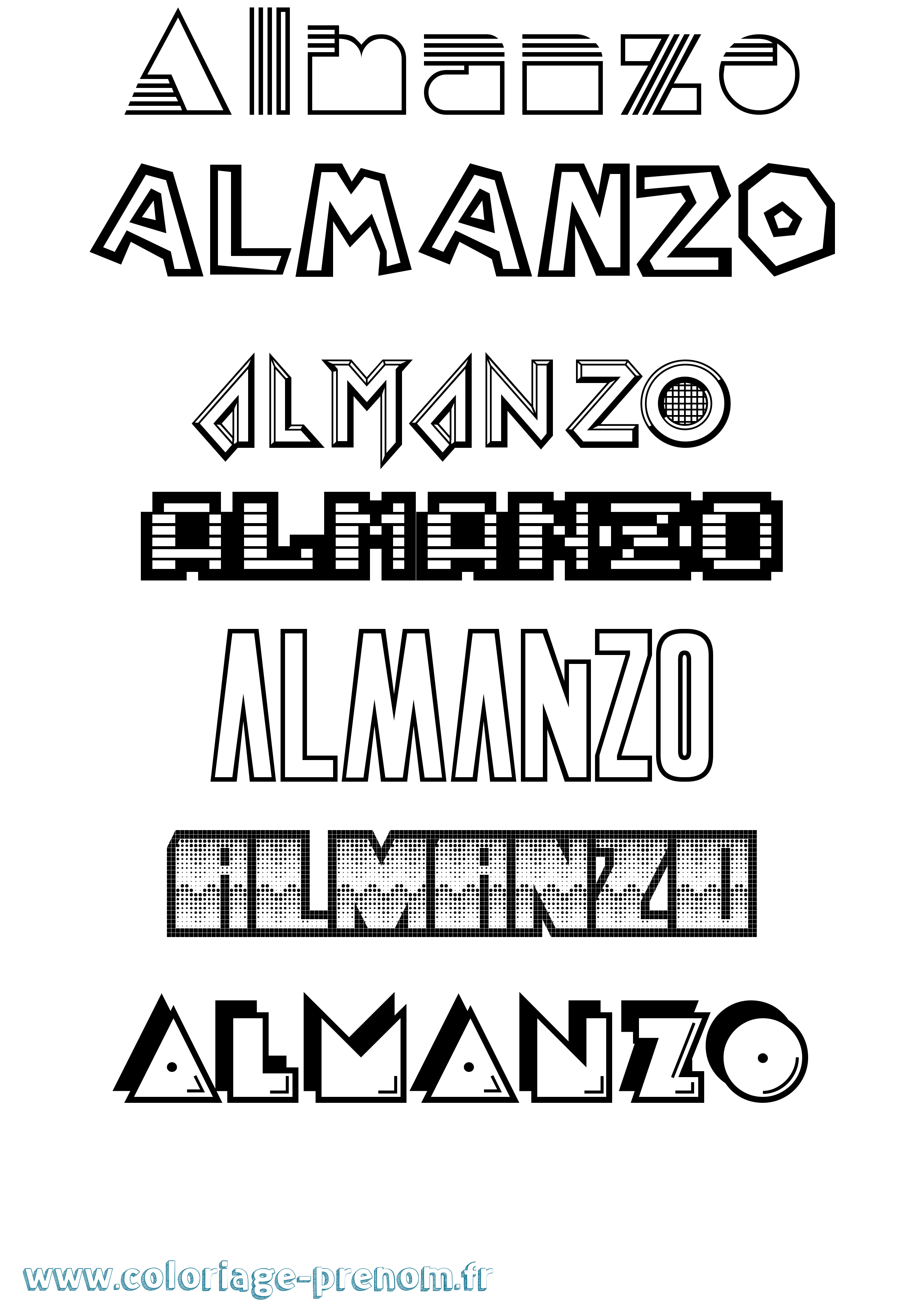 Coloriage Almanzo Jeux Vidéos Coloriage prénom Almanzo Jeux Vidéos