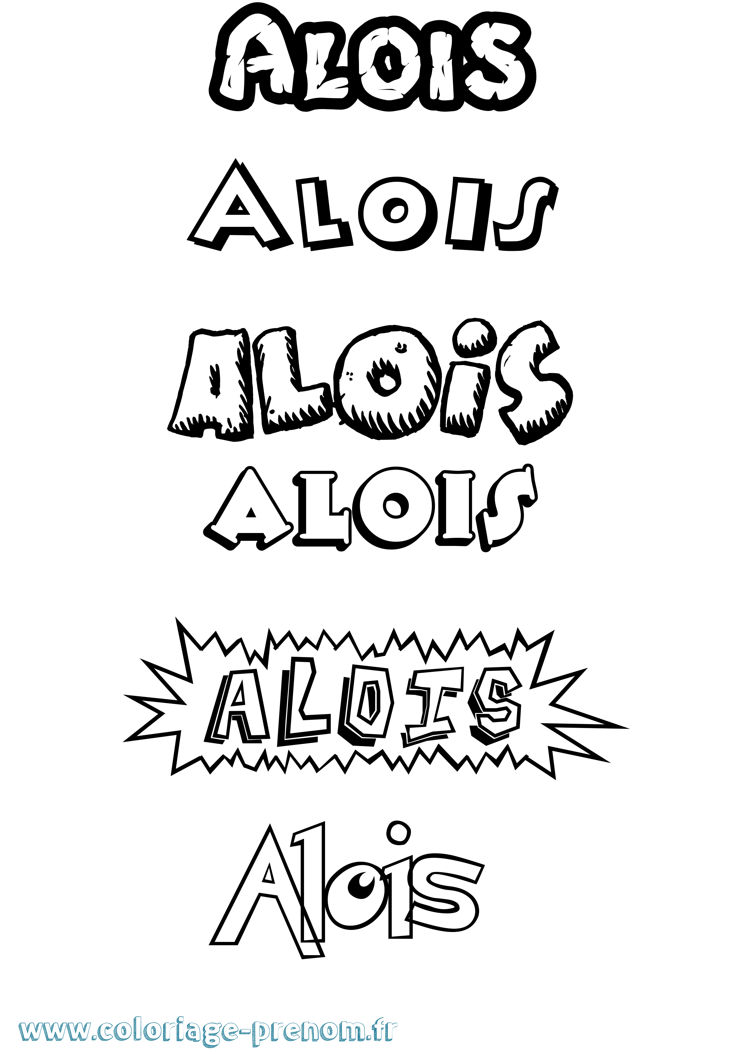 Coloriage Alois Dessin Animé Coloriage prénom Alois Dessin Animé