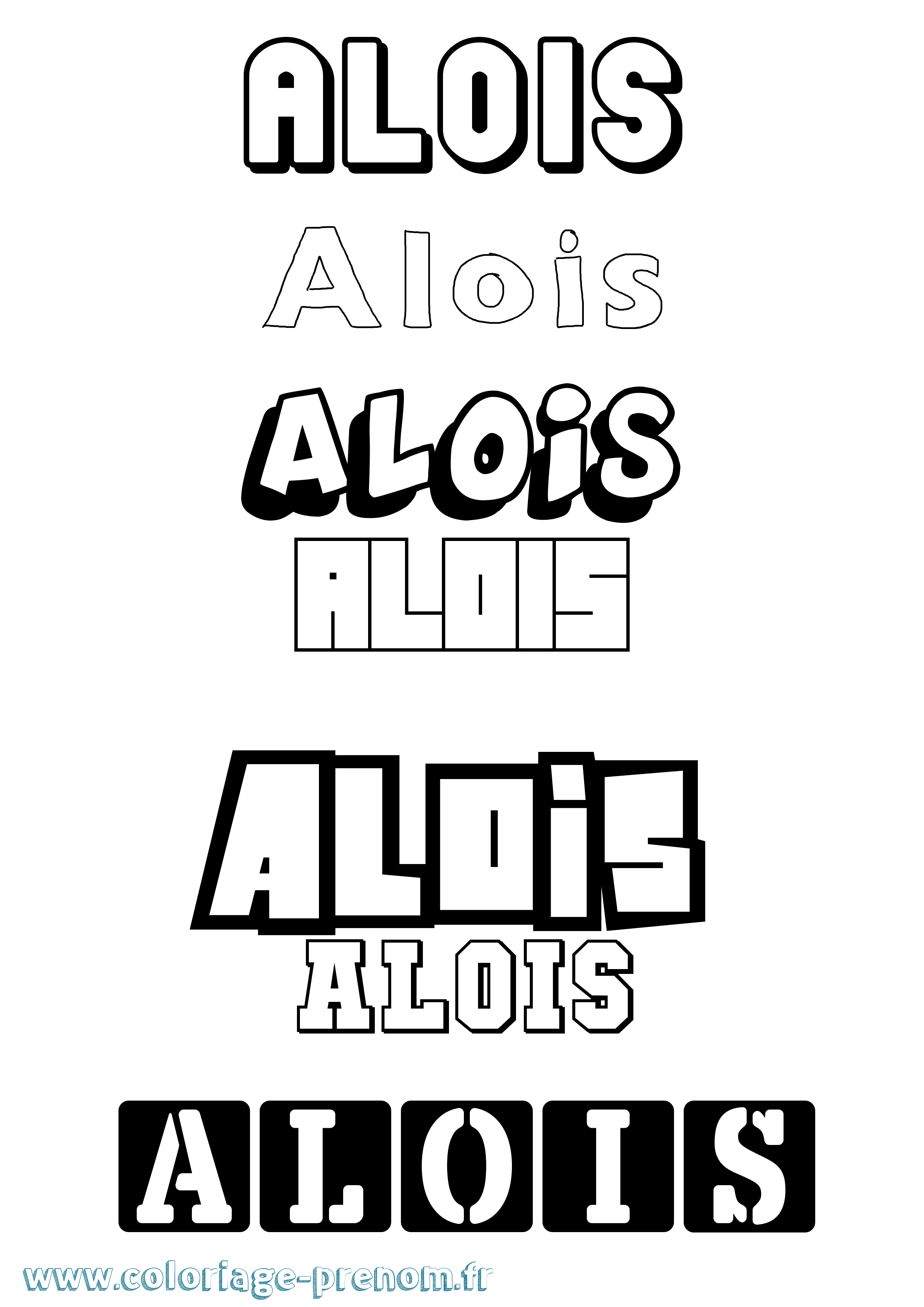 Coloriage Alois Simple Coloriage prénom Alois Simple