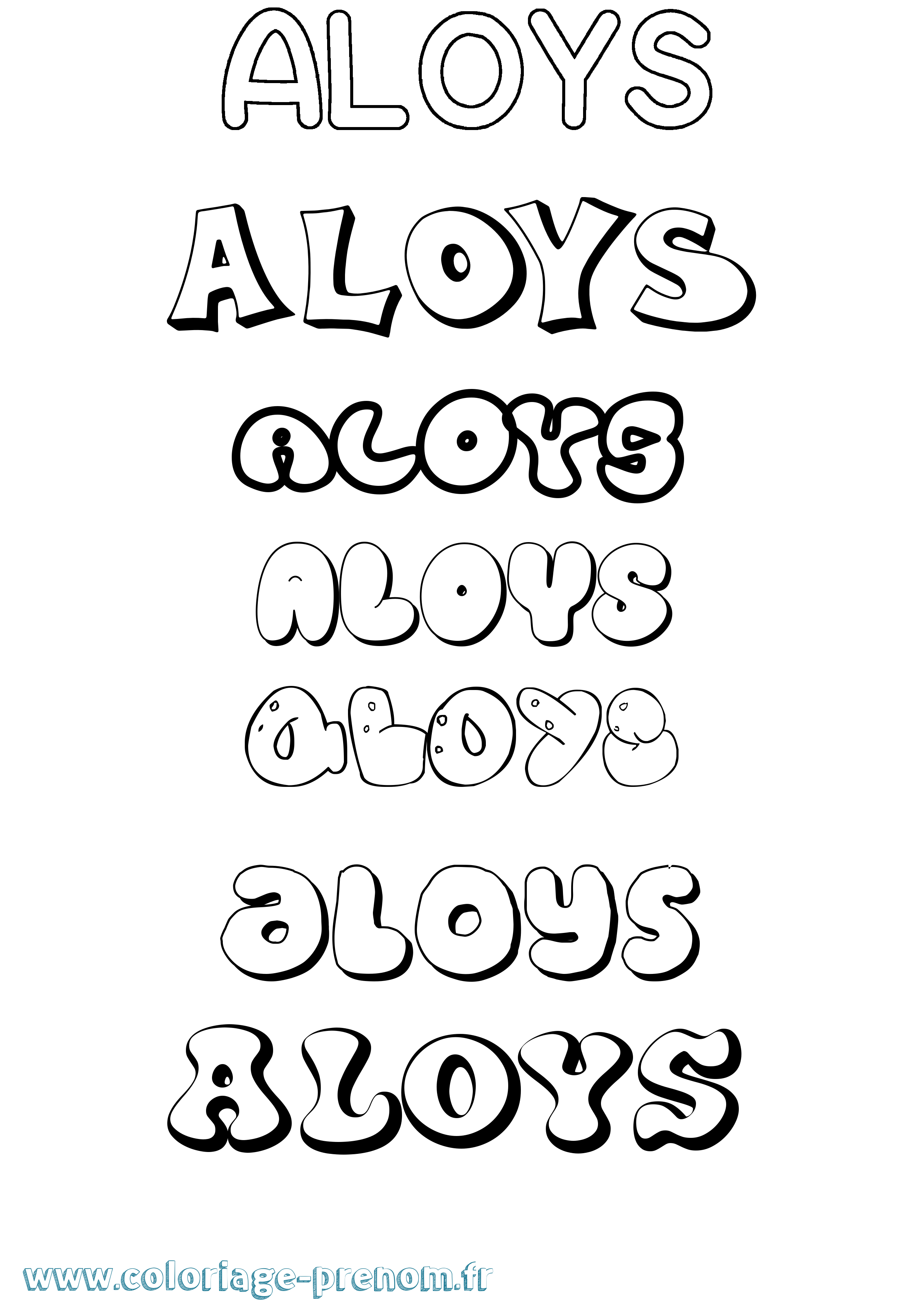 Coloriage Aloys Coloriage prénom Aloys