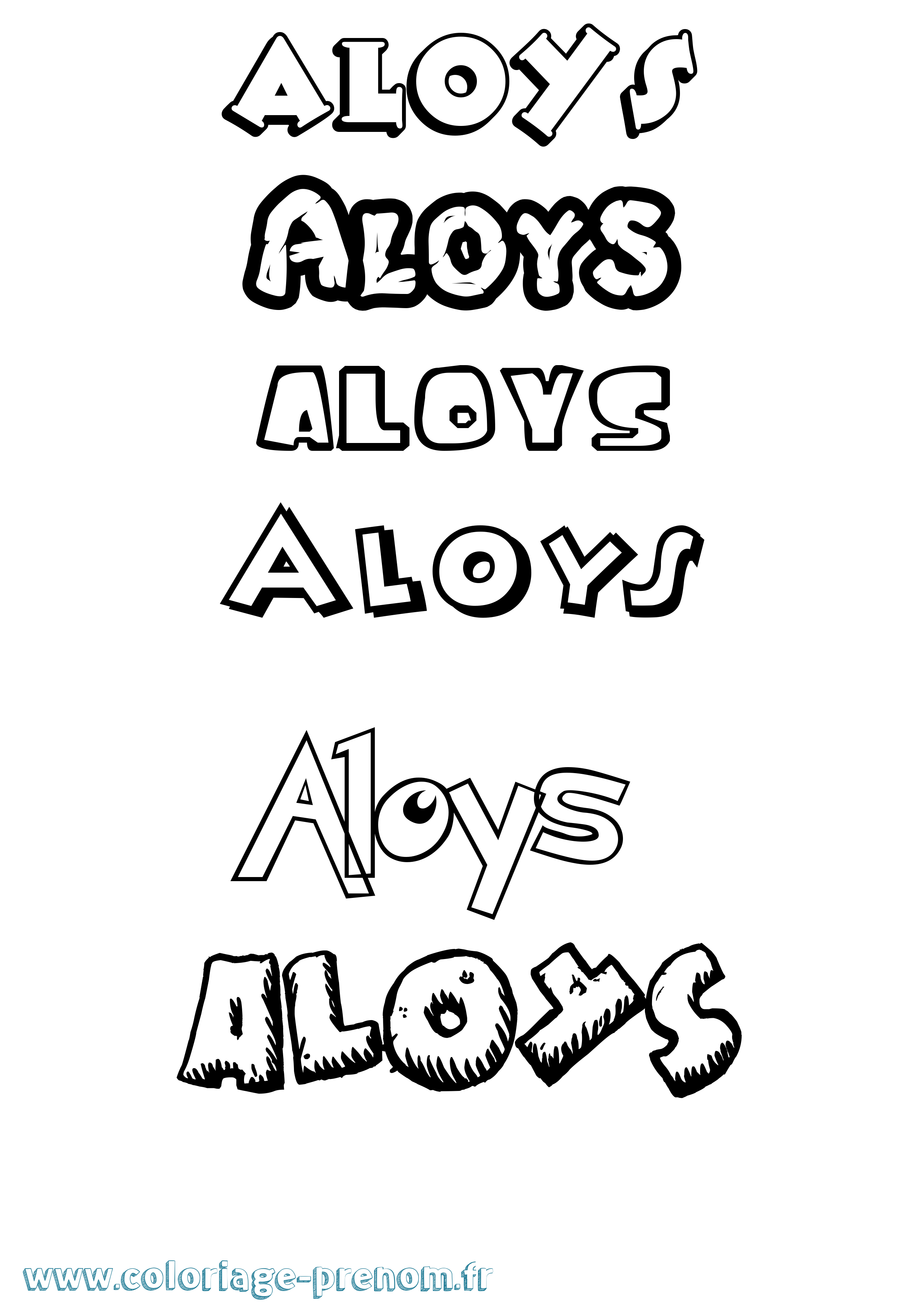Coloriage prénom Aloys