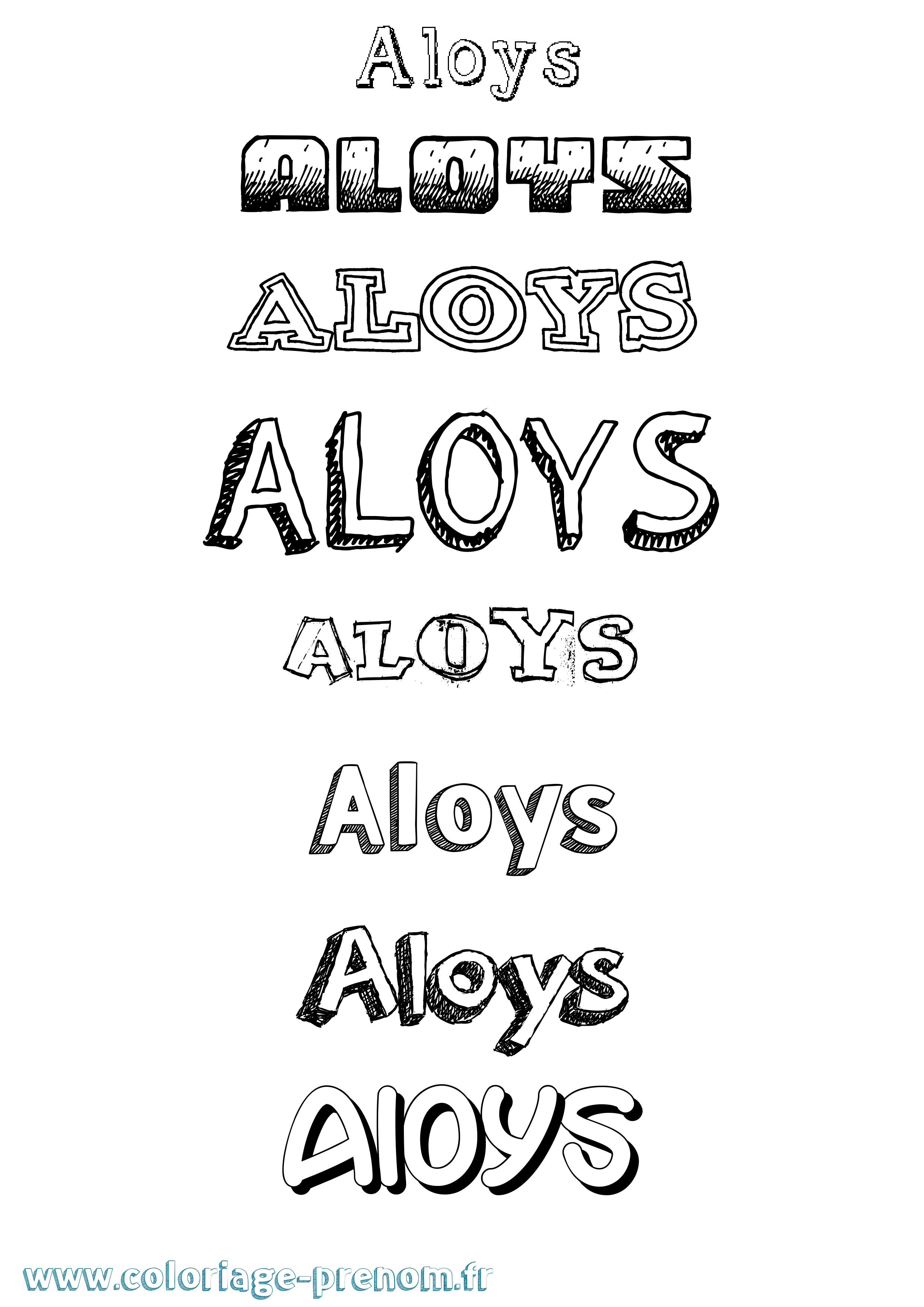 Coloriage Aloys Coloriage prénom Aloys