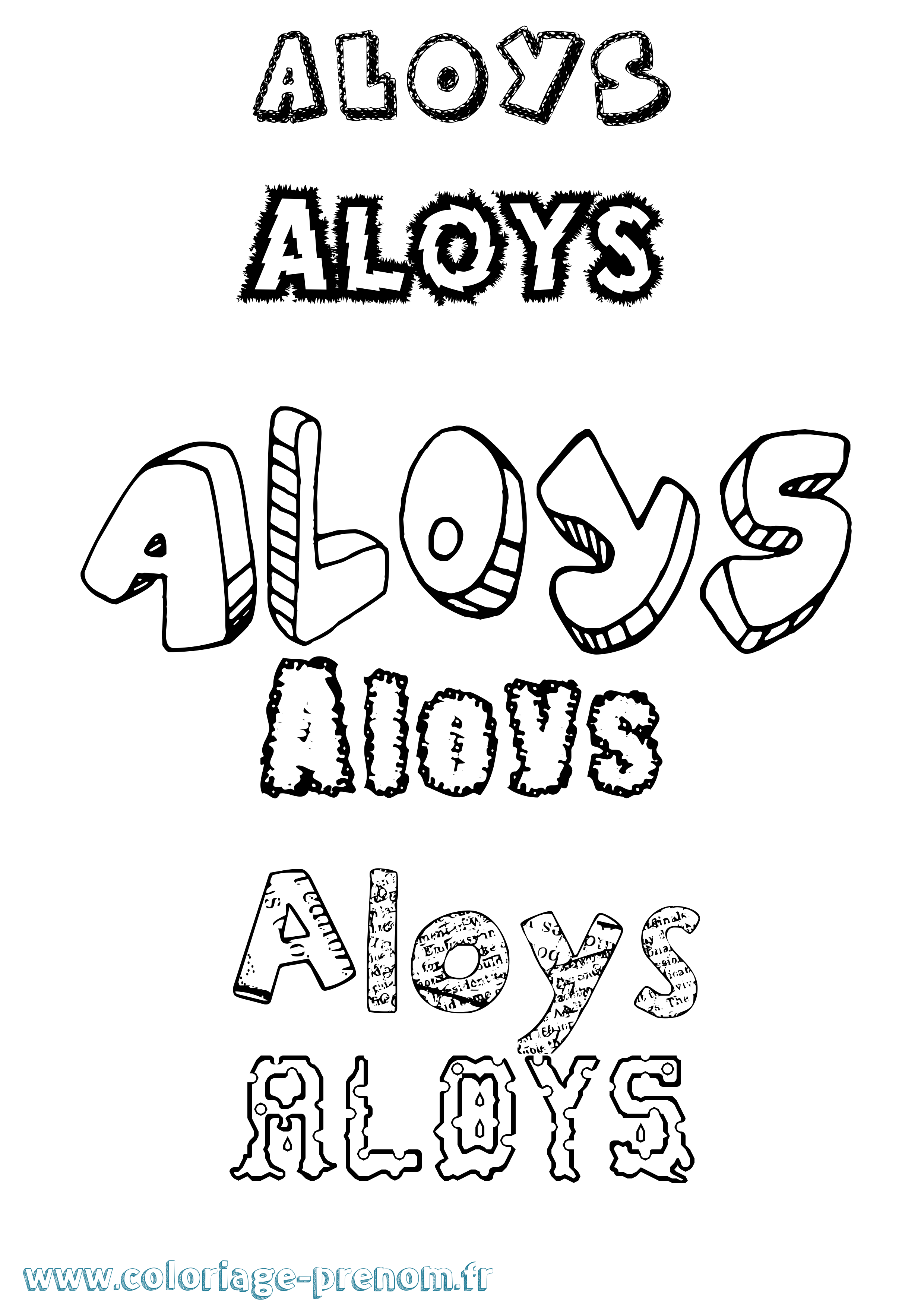 Coloriage Aloys Coloriage prénom Aloys