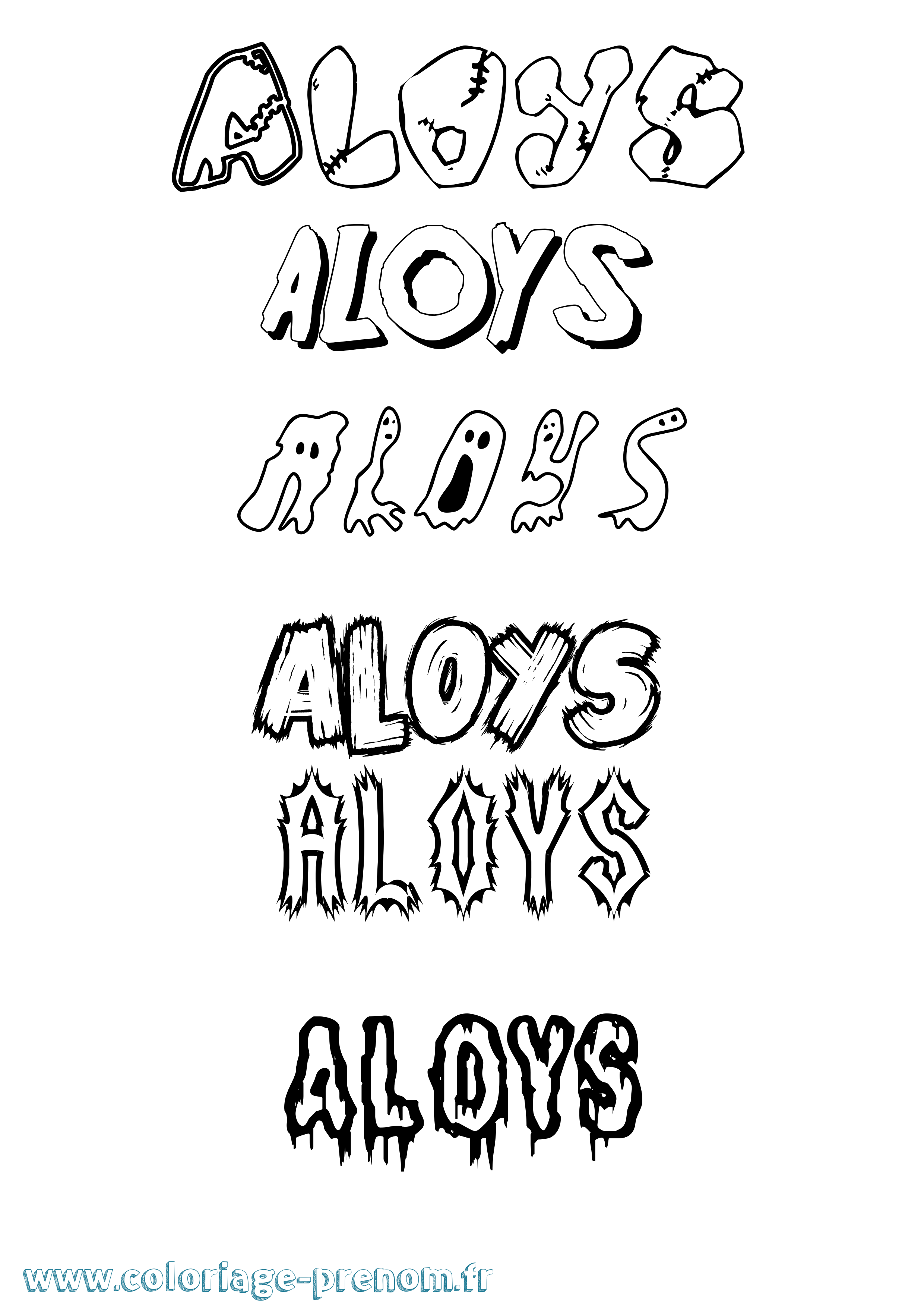 Coloriage prénom Aloys