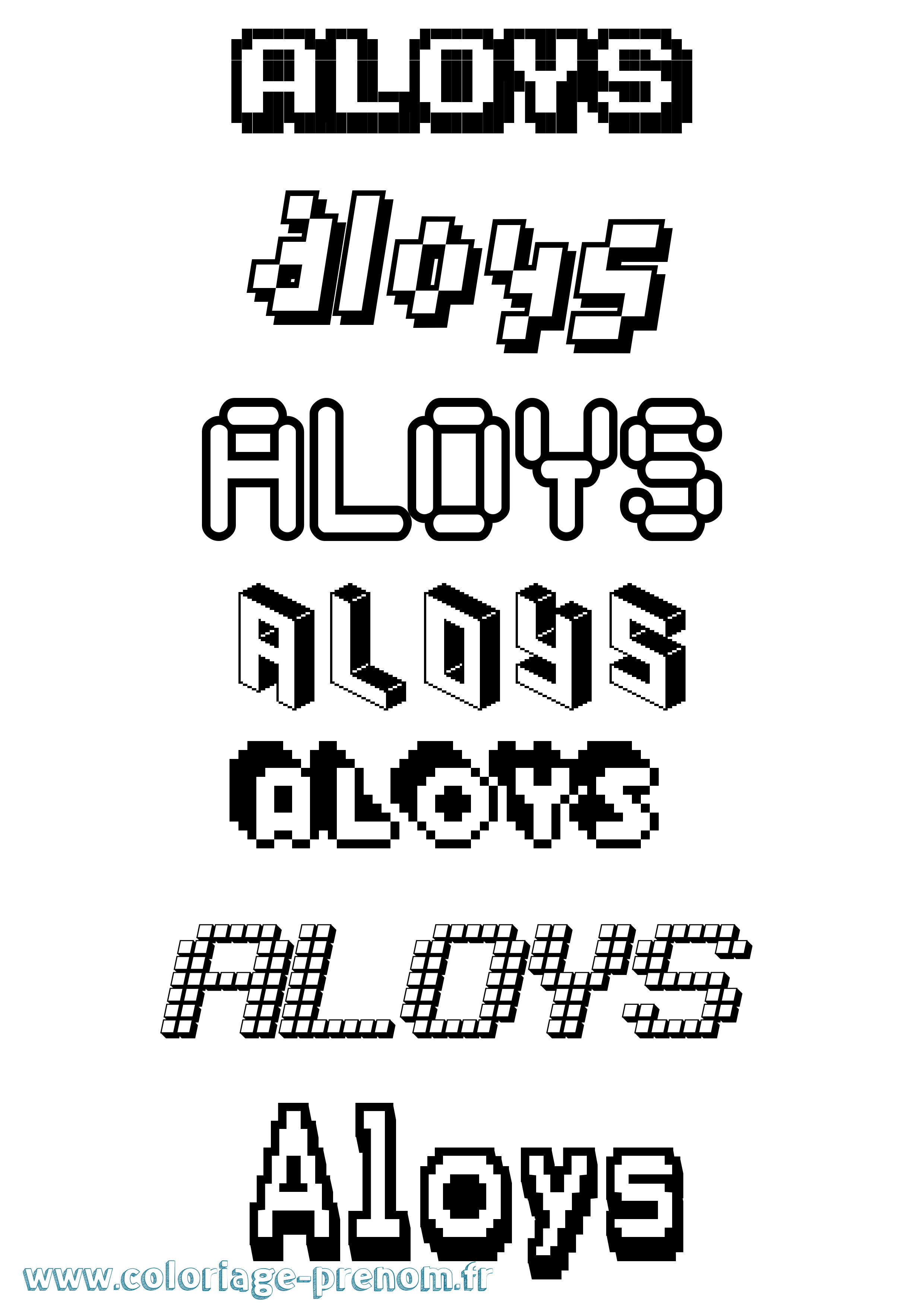 Coloriage Aloys Coloriage prénom Aloys