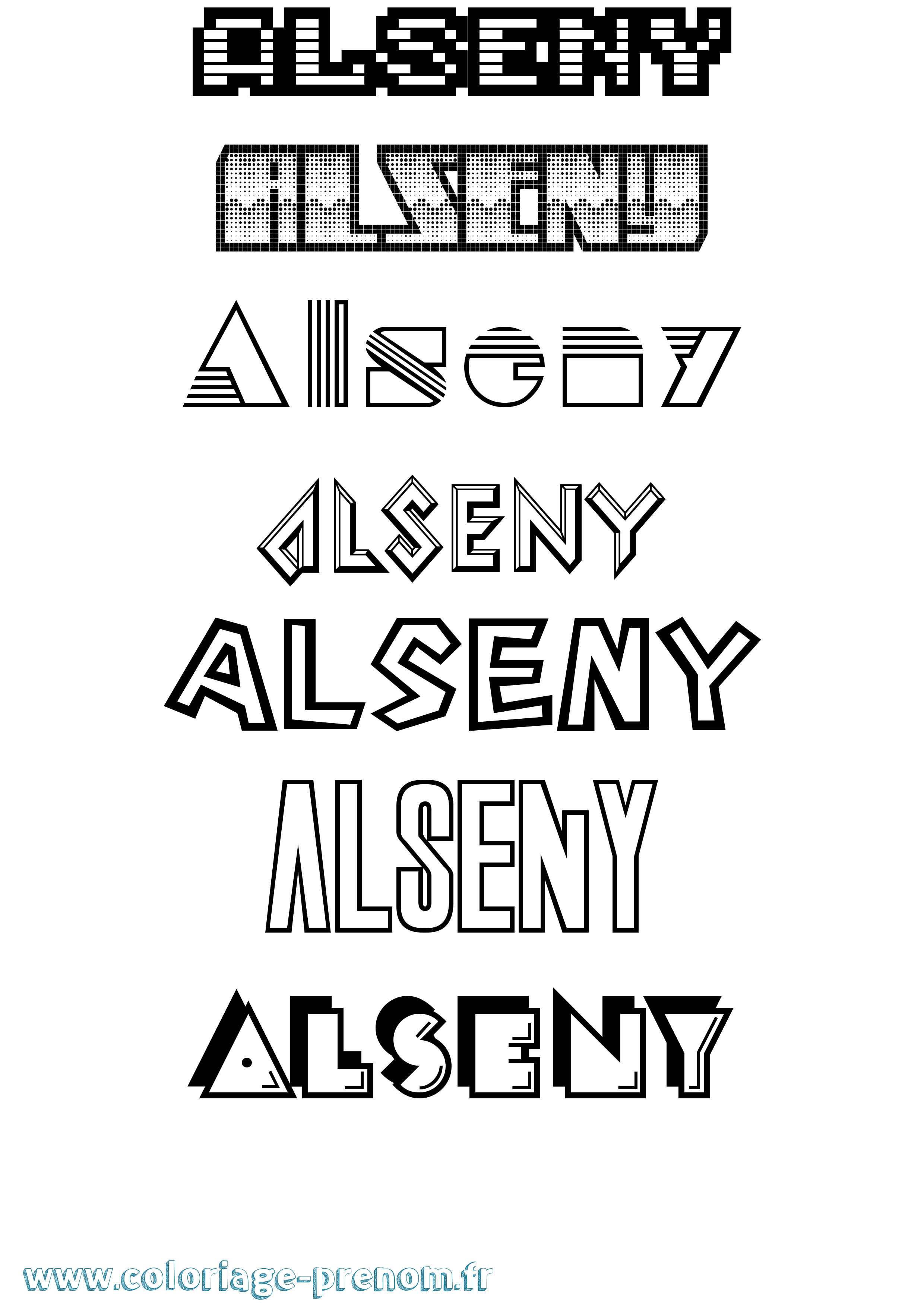 Coloriage Alseny Jeux Vidéos Coloriage prénom Alseny Jeux Vidéos