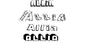 Coloriage Allia