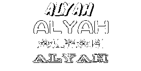 Coloriage Alyah