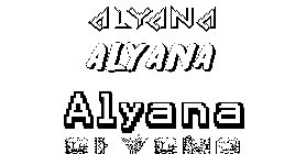Coloriage Alyana