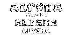 Coloriage Alysha