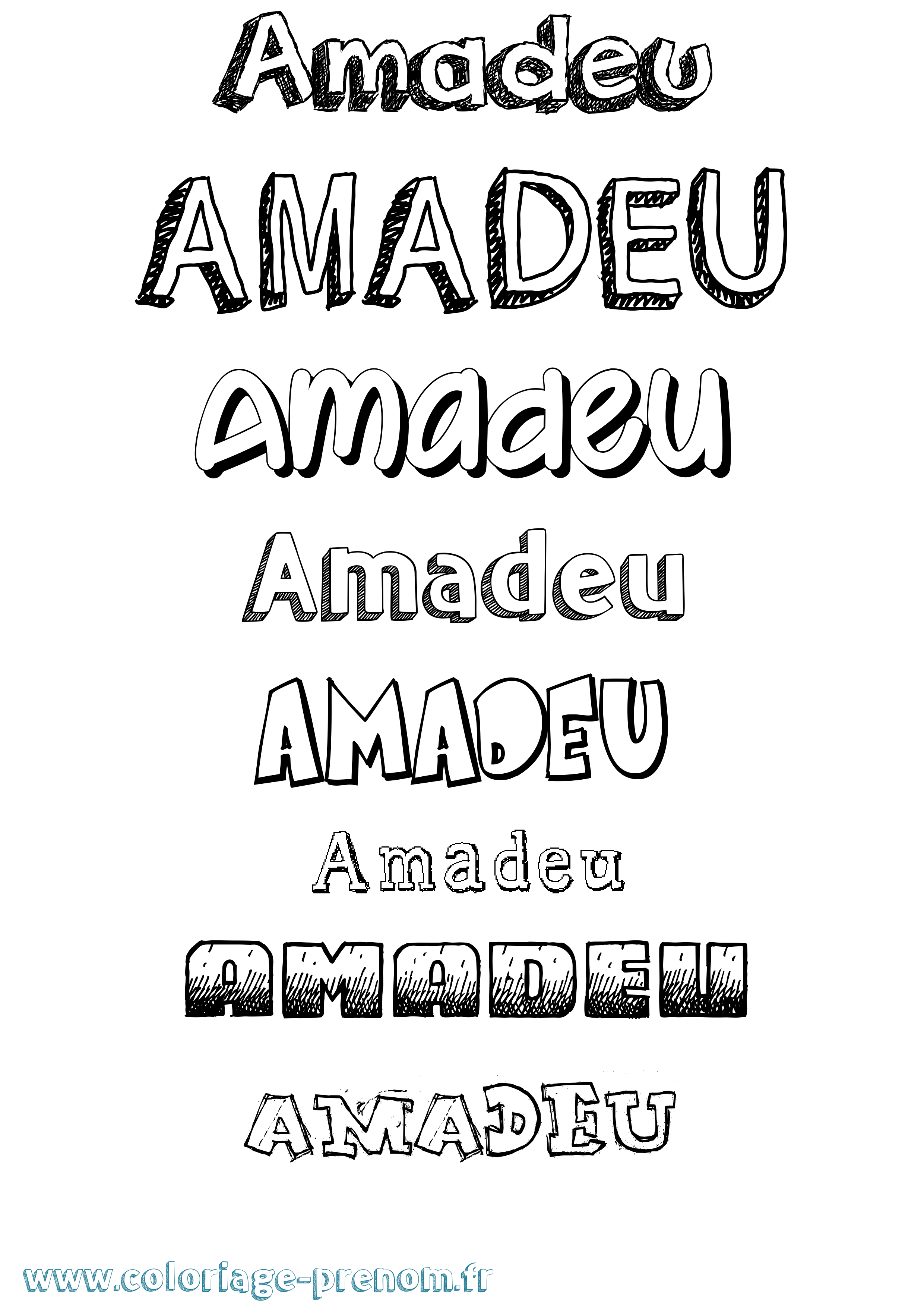 Coloriage prénom Amadeu Dessiné