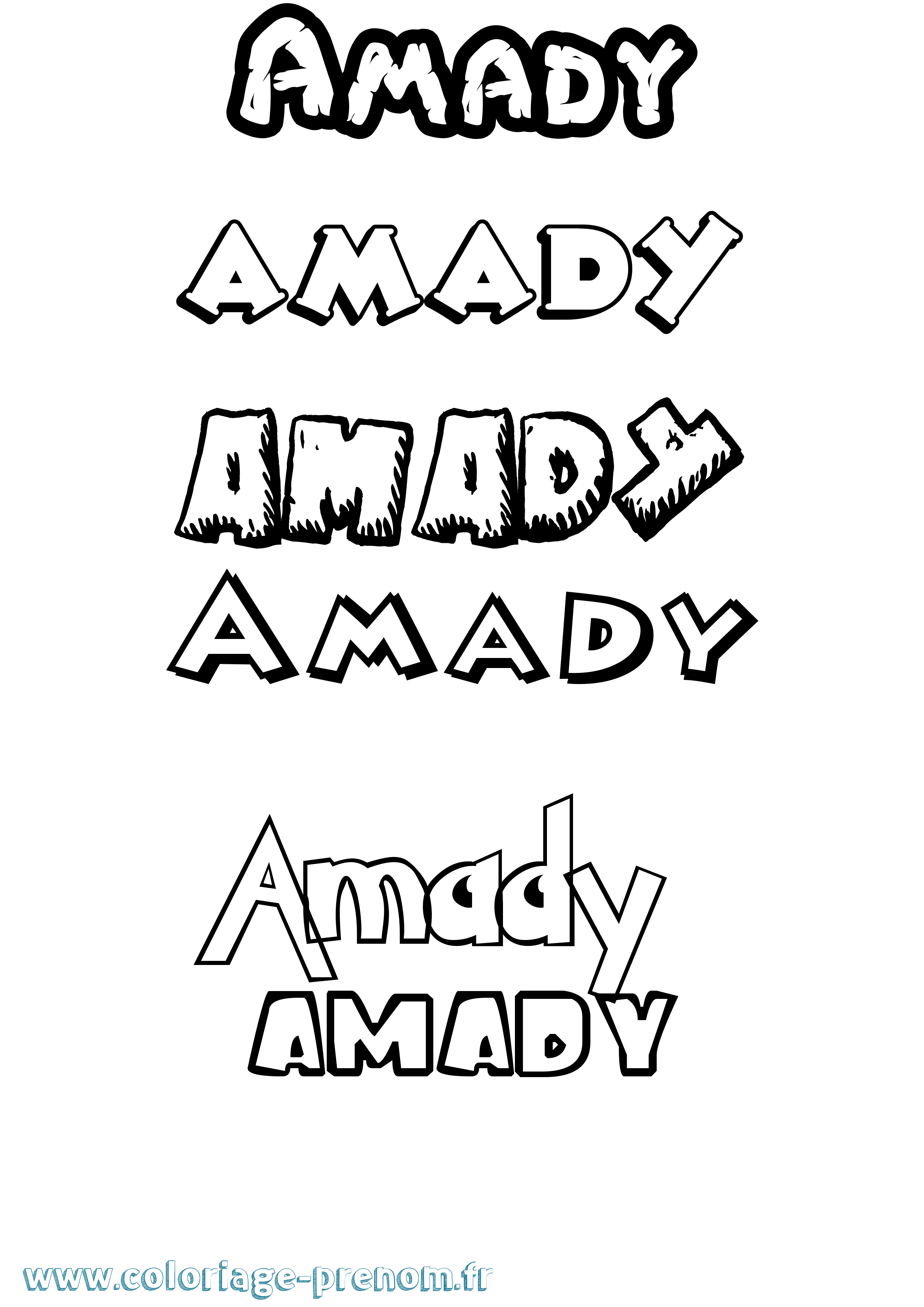 Coloriage Amady Dessin Animé Coloriage prénom Amady Dessin Animé