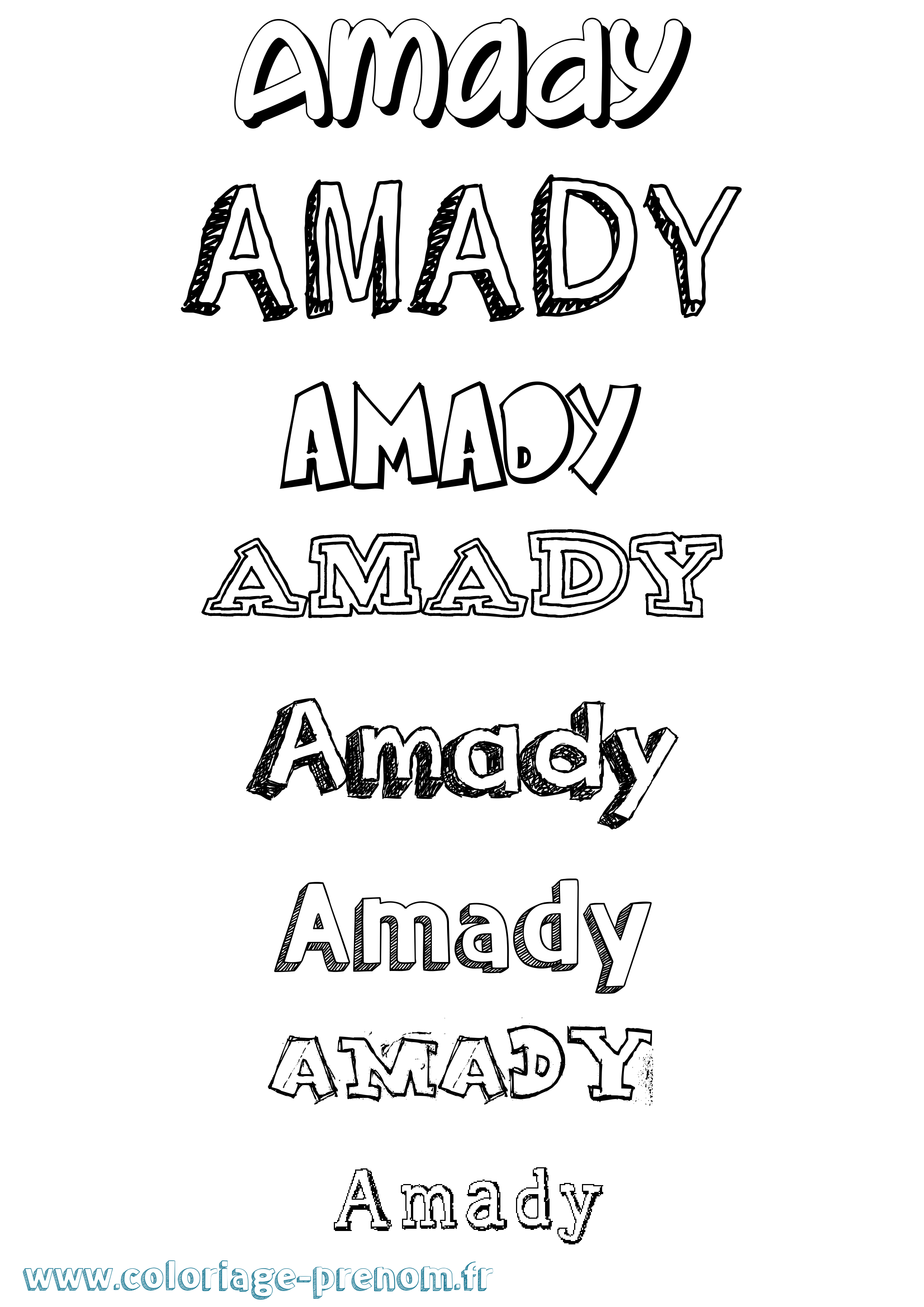 Coloriage Amady Dessiné Coloriage prénom Amady Dessiné