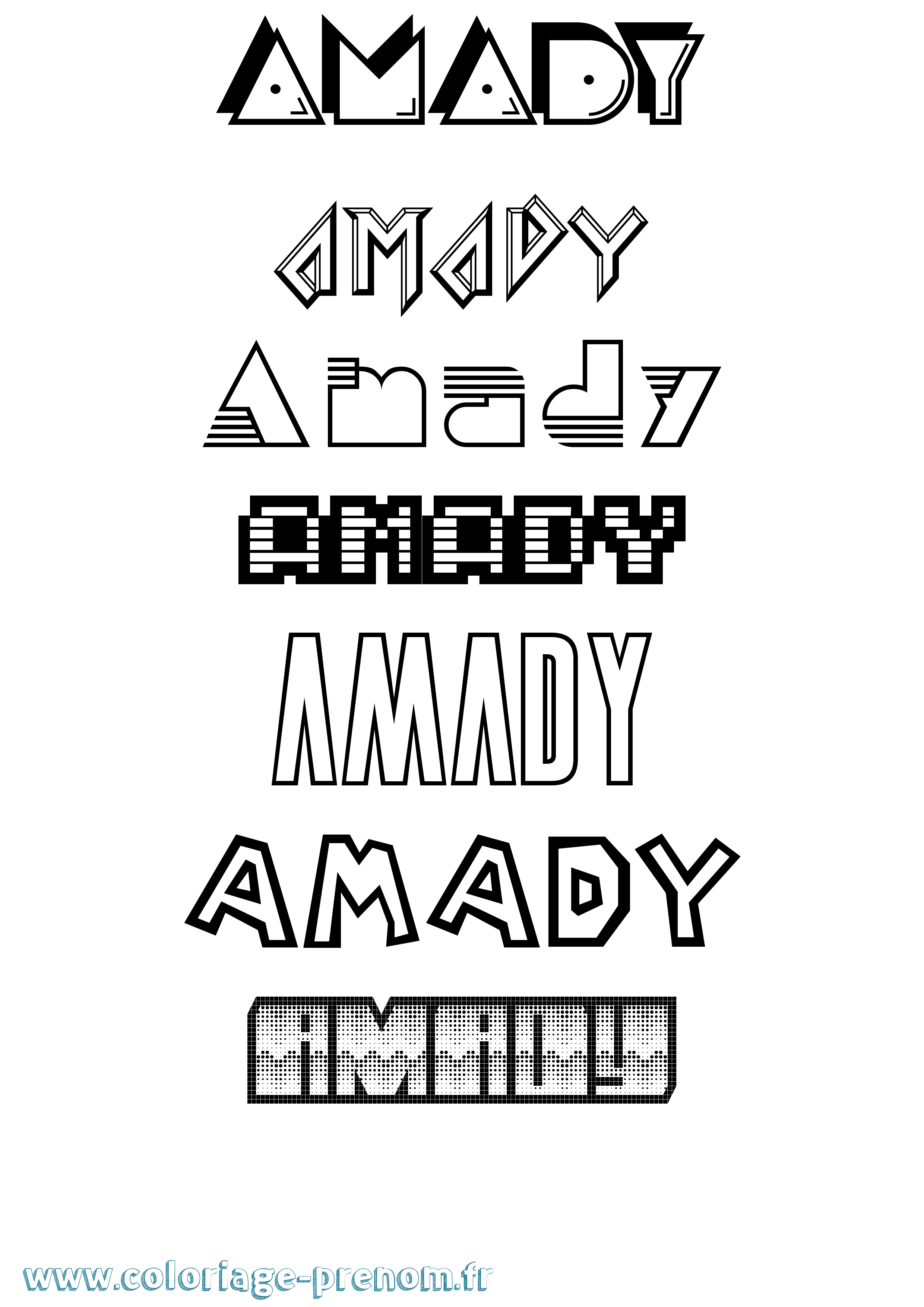 Coloriage Amady Jeux Vidéos Coloriage prénom Amady Jeux Vidéos