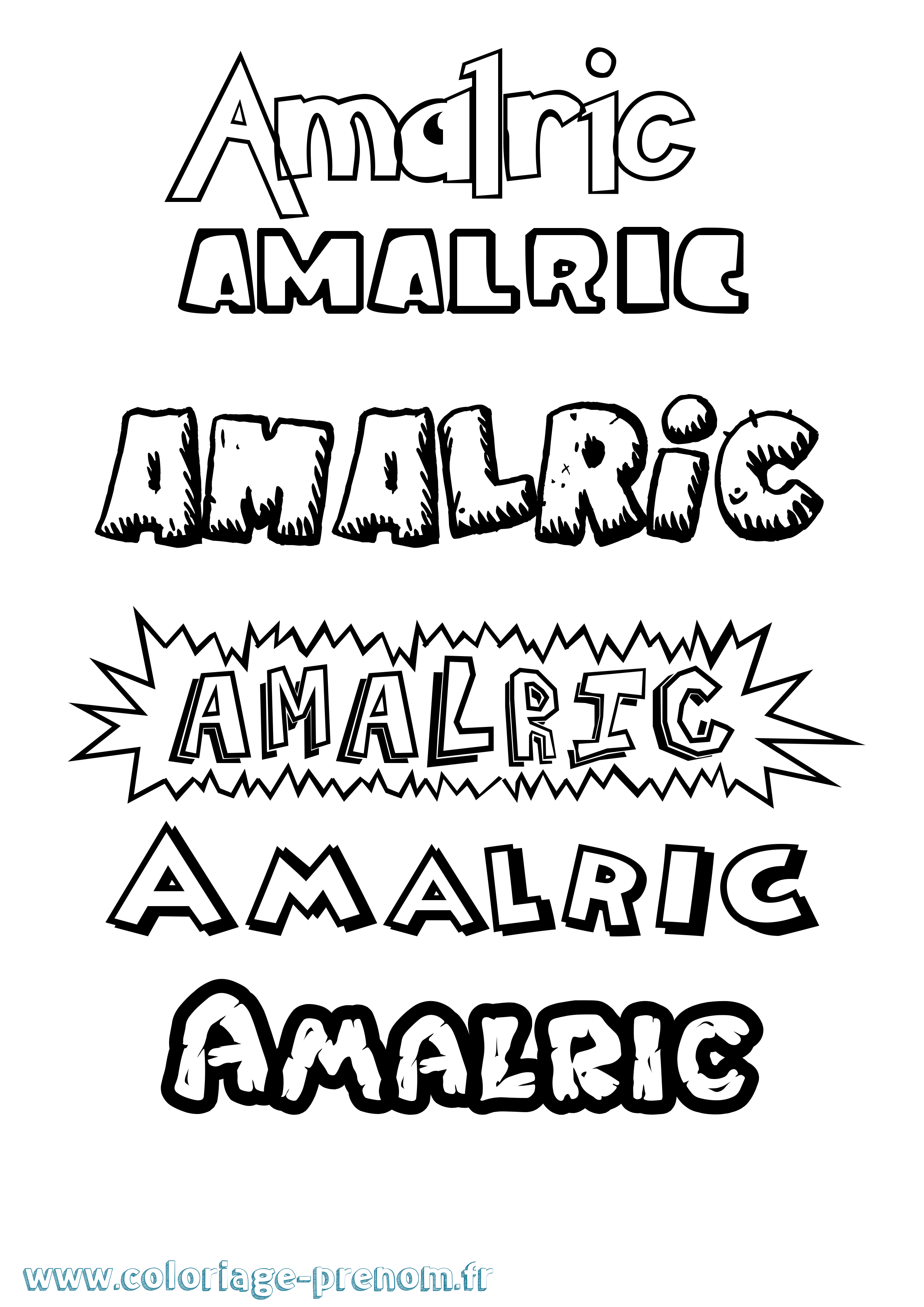 Coloriage prénom Amalric Dessin Animé