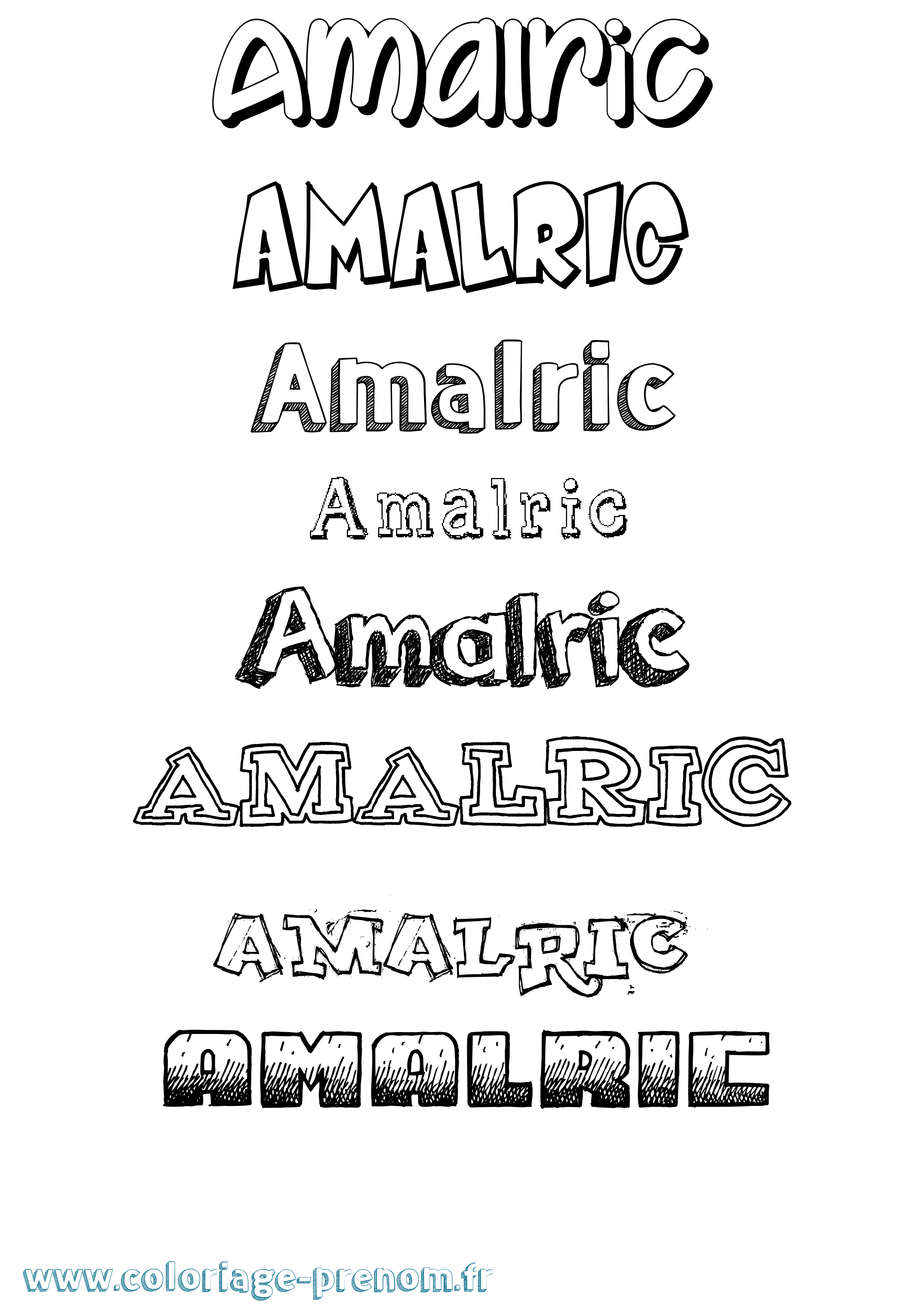 Coloriage prénom Amalric Dessiné