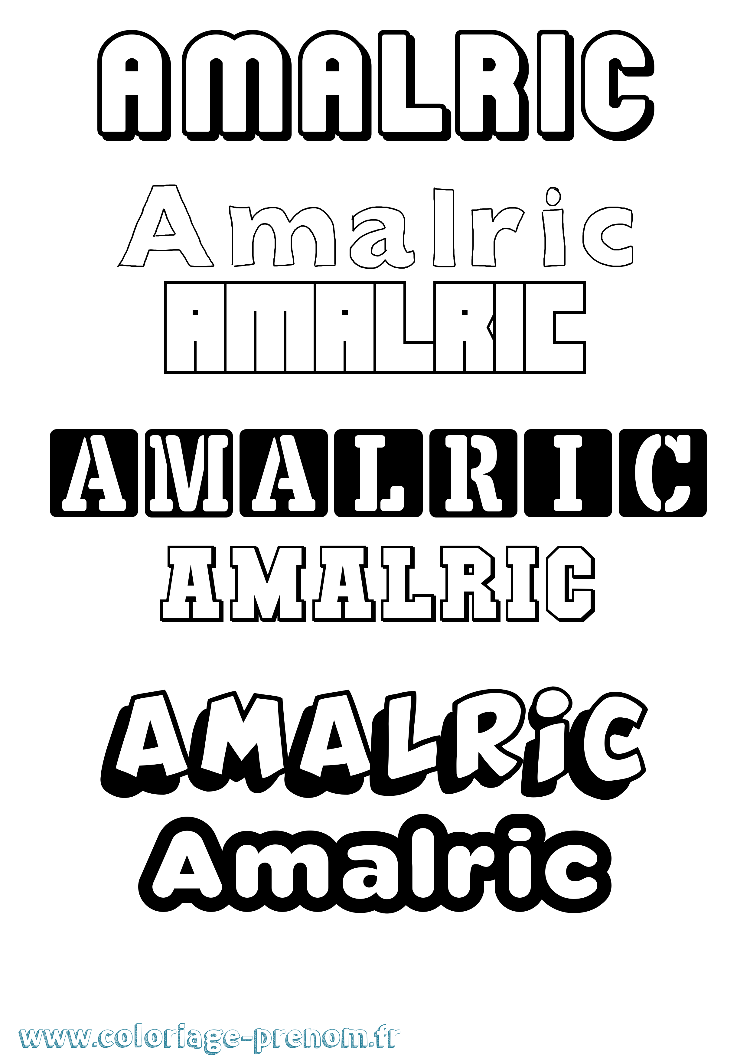 Coloriage prénom Amalric Simple