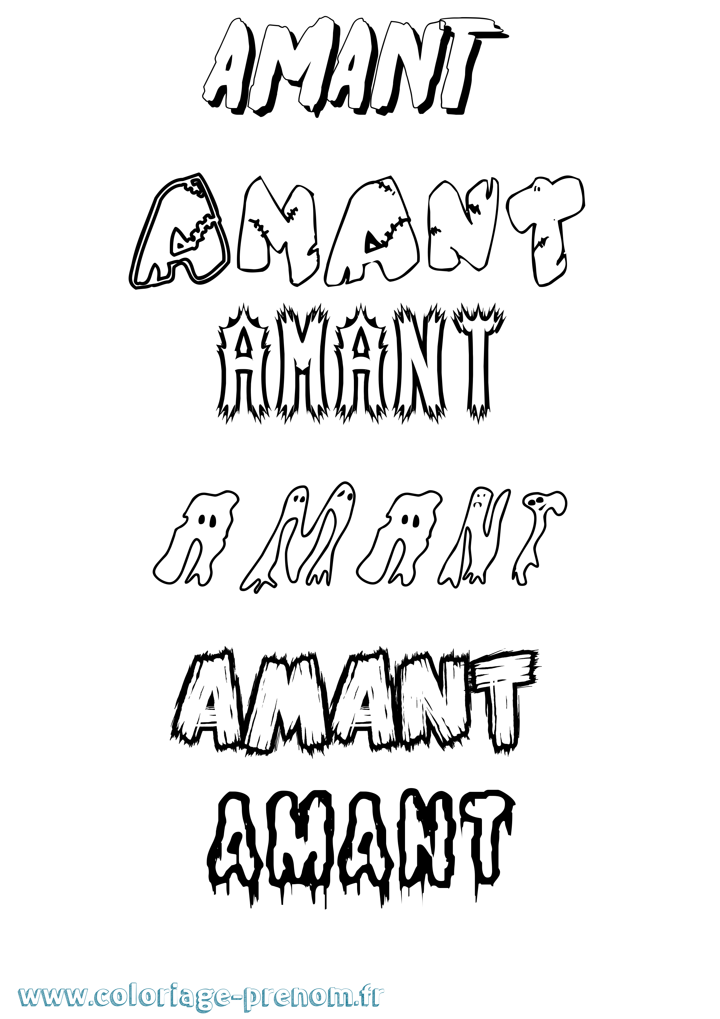 Coloriage Amant Frisson Coloriage prénom Amant Frisson