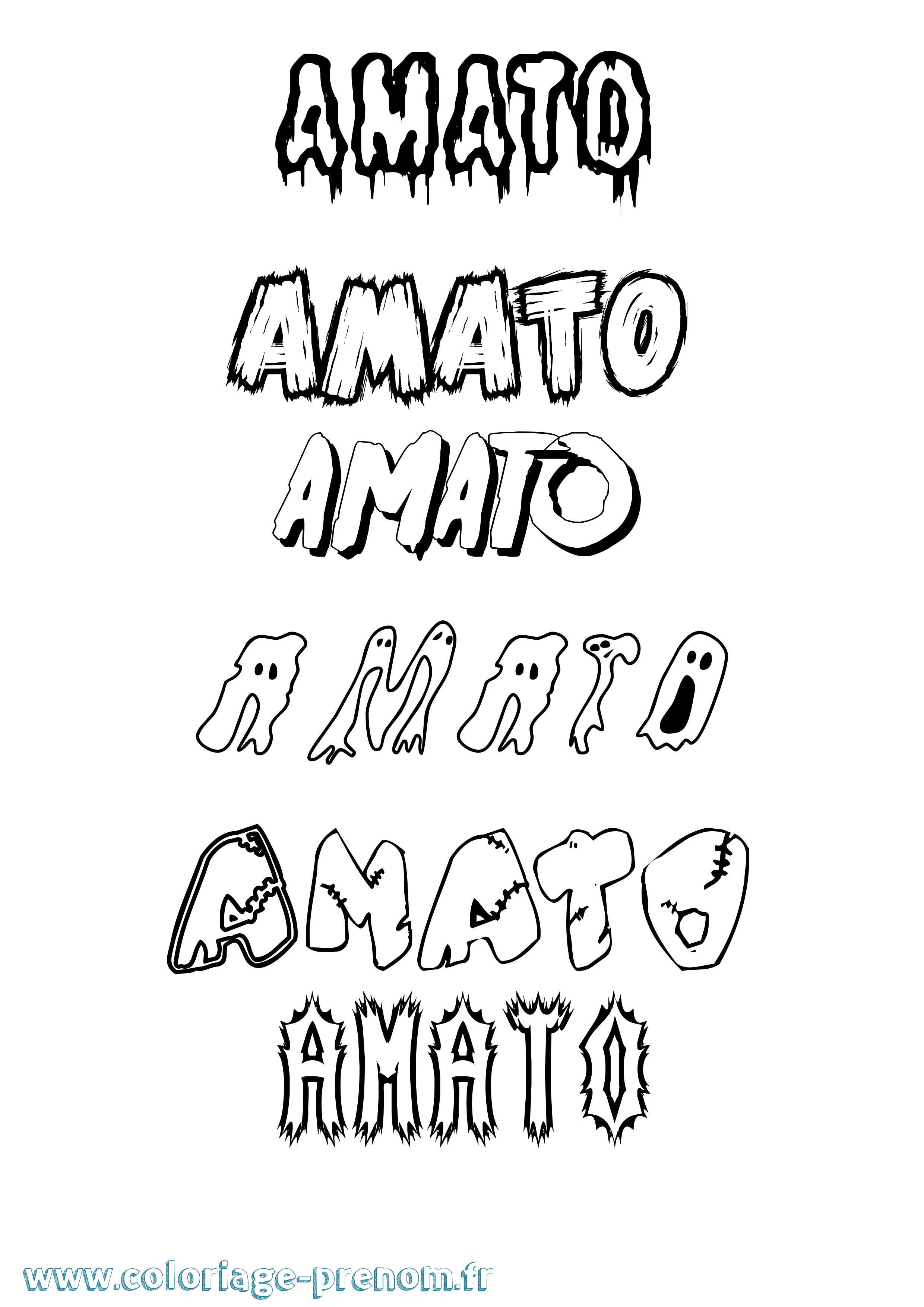 Coloriage prénom Amato Frisson