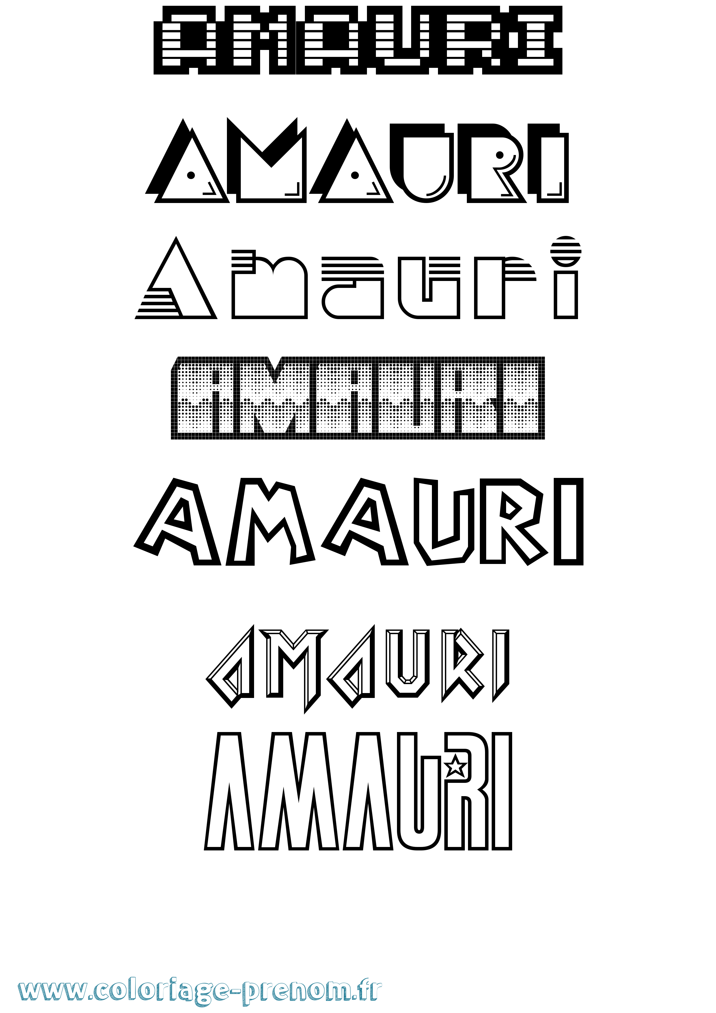Coloriage Amauri Jeux Vidéos Coloriage prénom Amauri Jeux Vidéos
