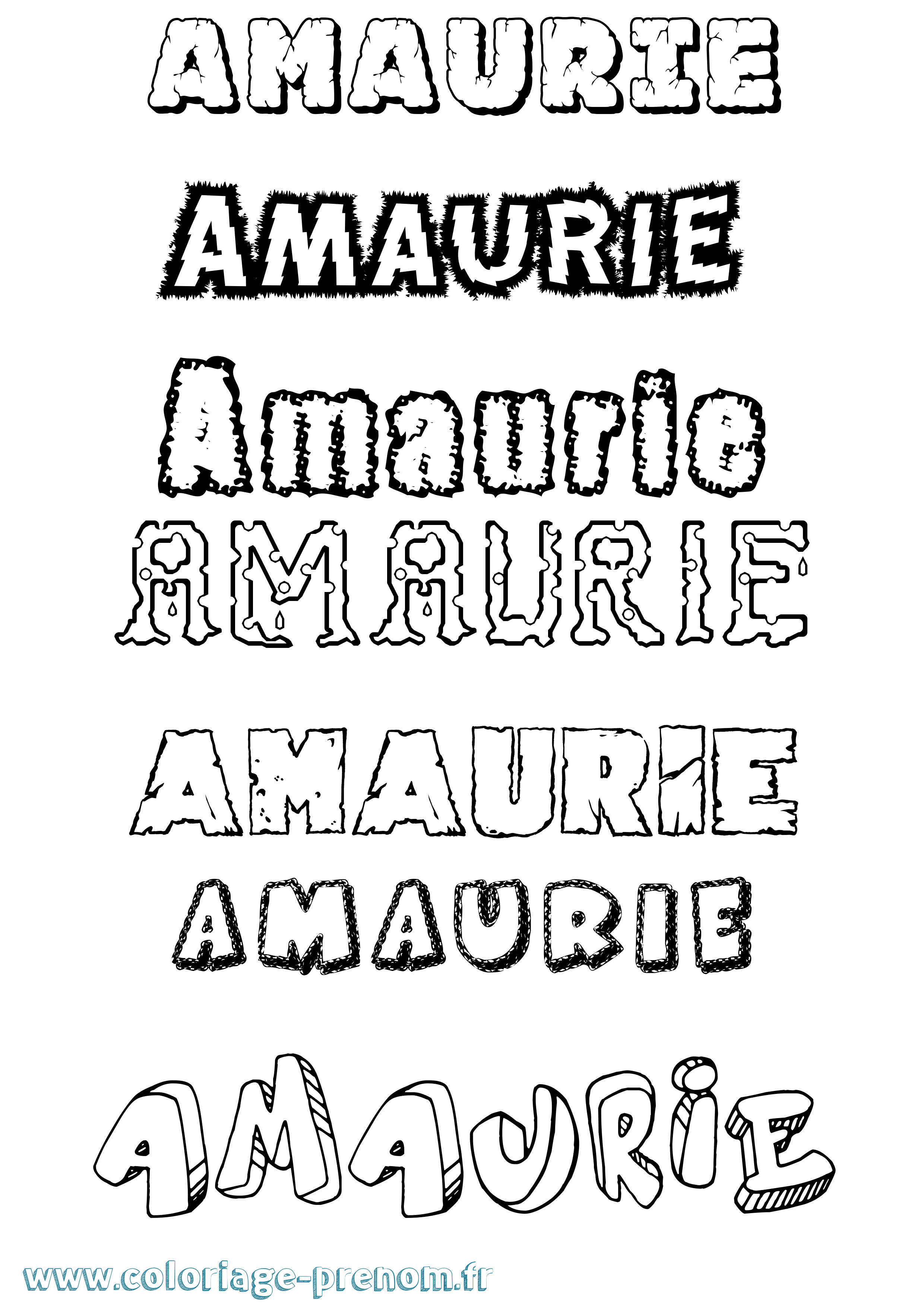 Coloriage Amaurie Destructuré Coloriage prénom Amaurie Destructuré