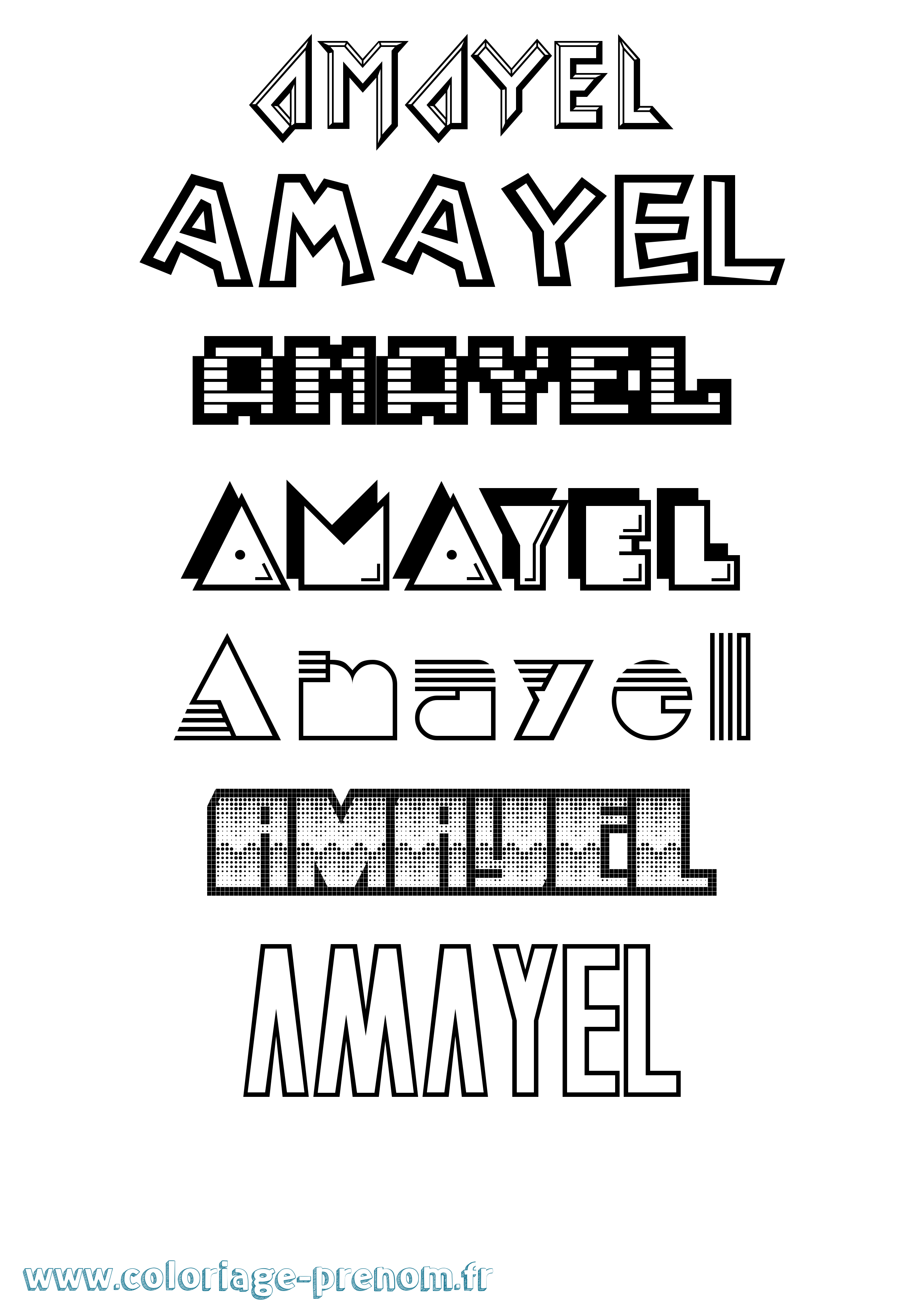 Coloriage Amayel Jeux Vidéos Coloriage prénom Amayel Jeux Vidéos