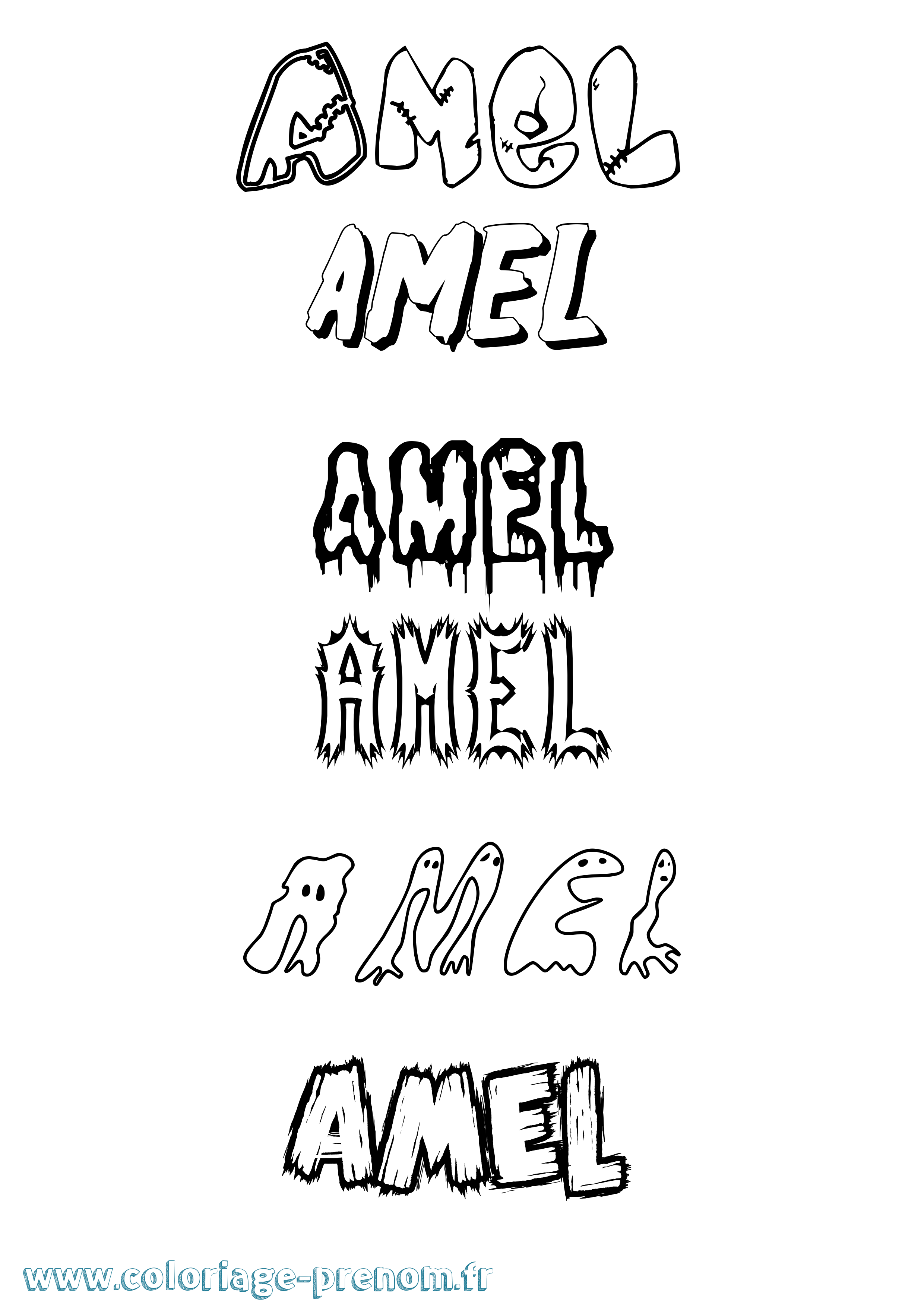 Coloriage Amel Coloriage prénom Amel